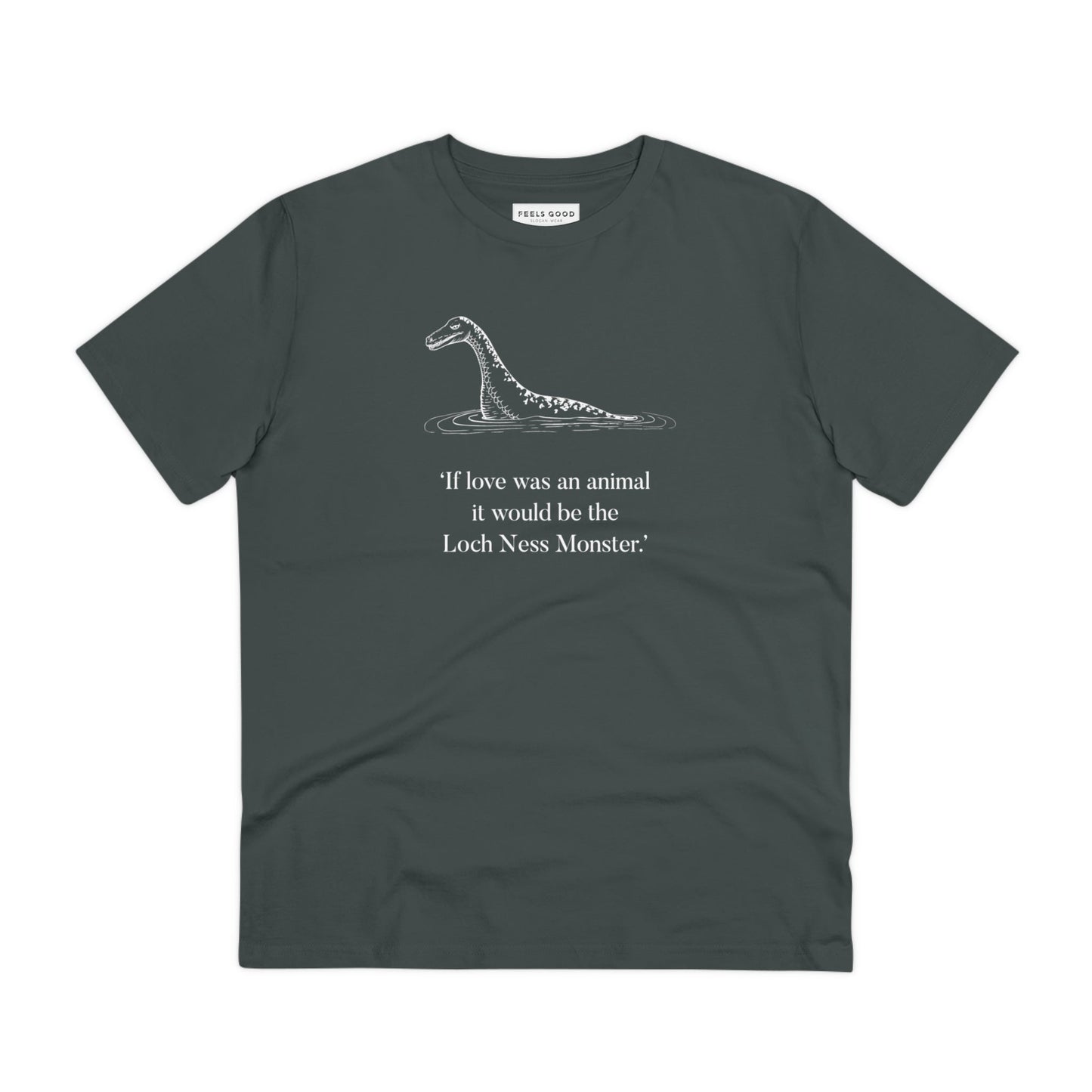 Looking for unique Scottish clothing? The Scotland 'Nessie' organic cotton t-shirt is just right!