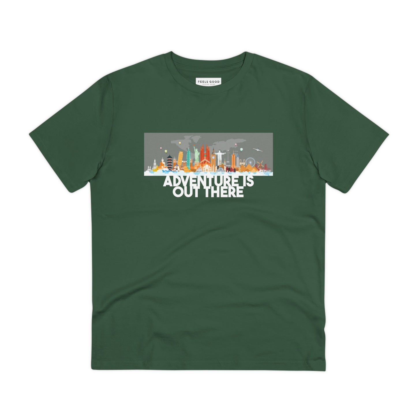 Love nature? Wear it with pride in the Travel 'Adventure Is Out There' organic cotton t-shirt.