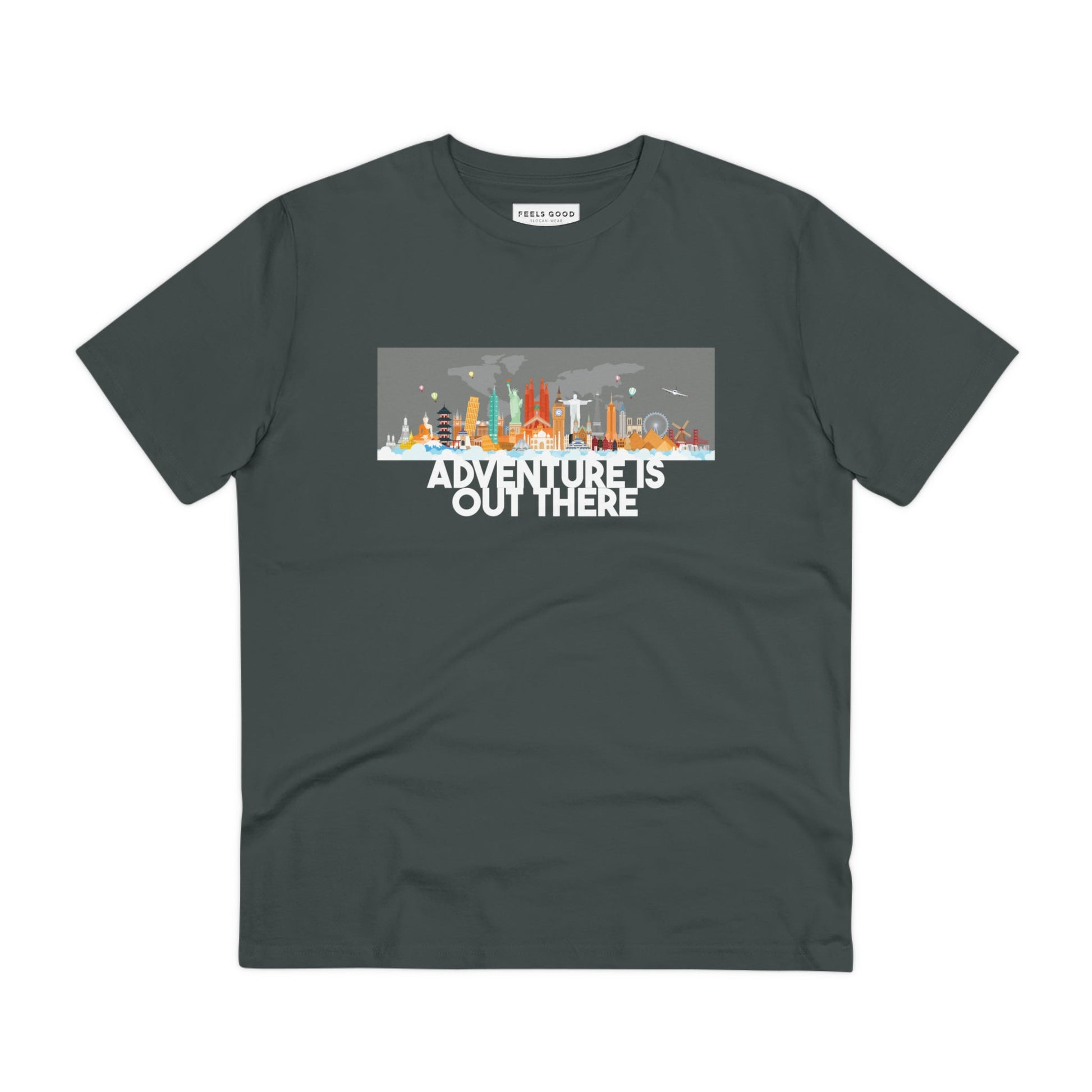 Your perfect adventure t shirt is here—try the Travel 'Adventure Is Out There' organic cotton t-shirt!