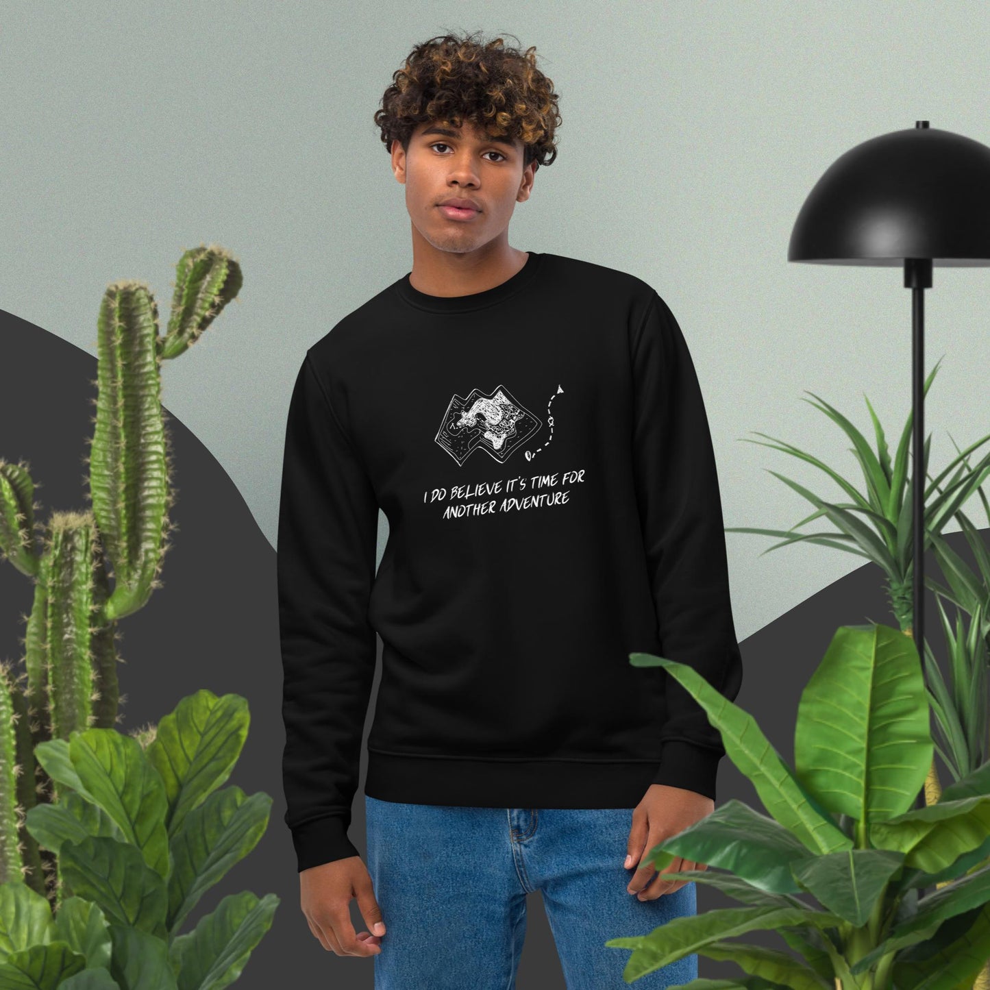 Travel 'Another Adventure' Organic Cotton Sweatshirt for adventure seekers

