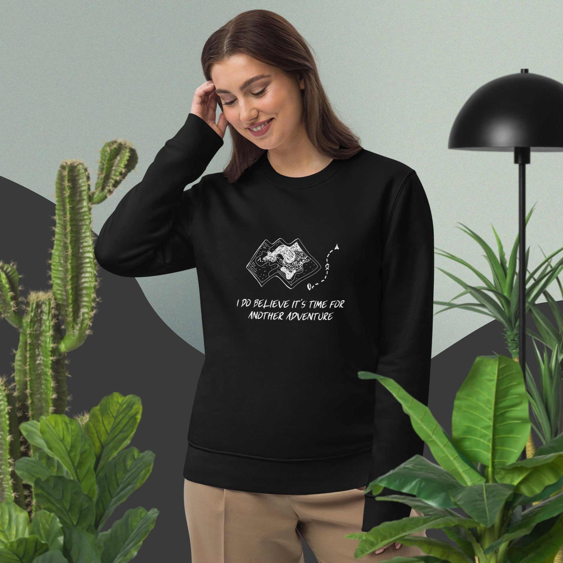 Comfy travel clothes made stylish – Travel 'Another Adventure' Organic Cotton Sweatshirt

