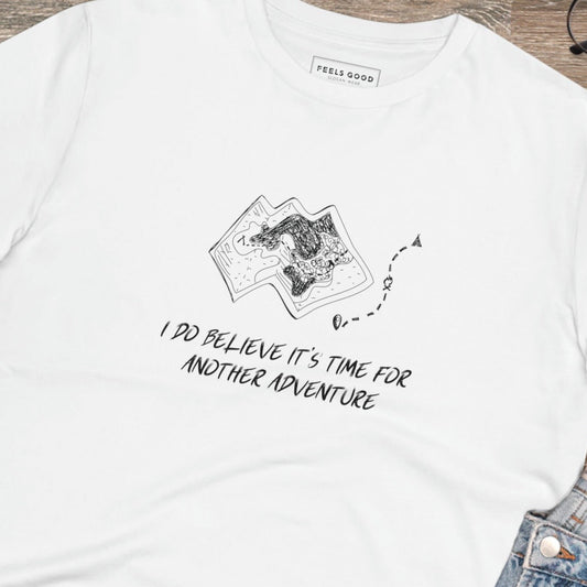 Earthy outdoor tshirt: Travel 'Another Adventure' Organic Cotton T-shirt - Earth Tshirt

