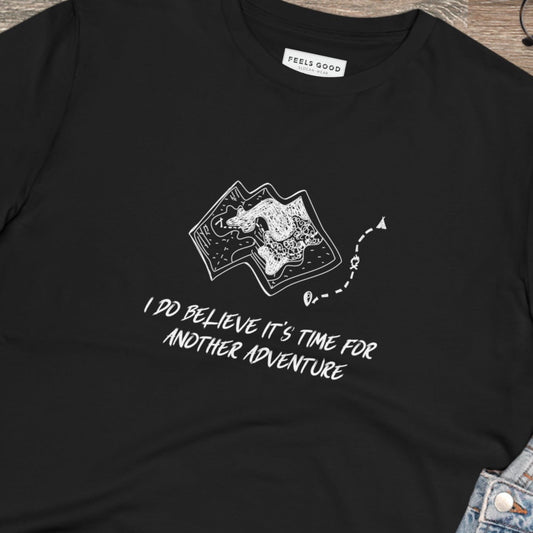 Travel 'Another Adventure' Organic Cotton T-shirt - Earth Tshirt for shirt adventure fans
