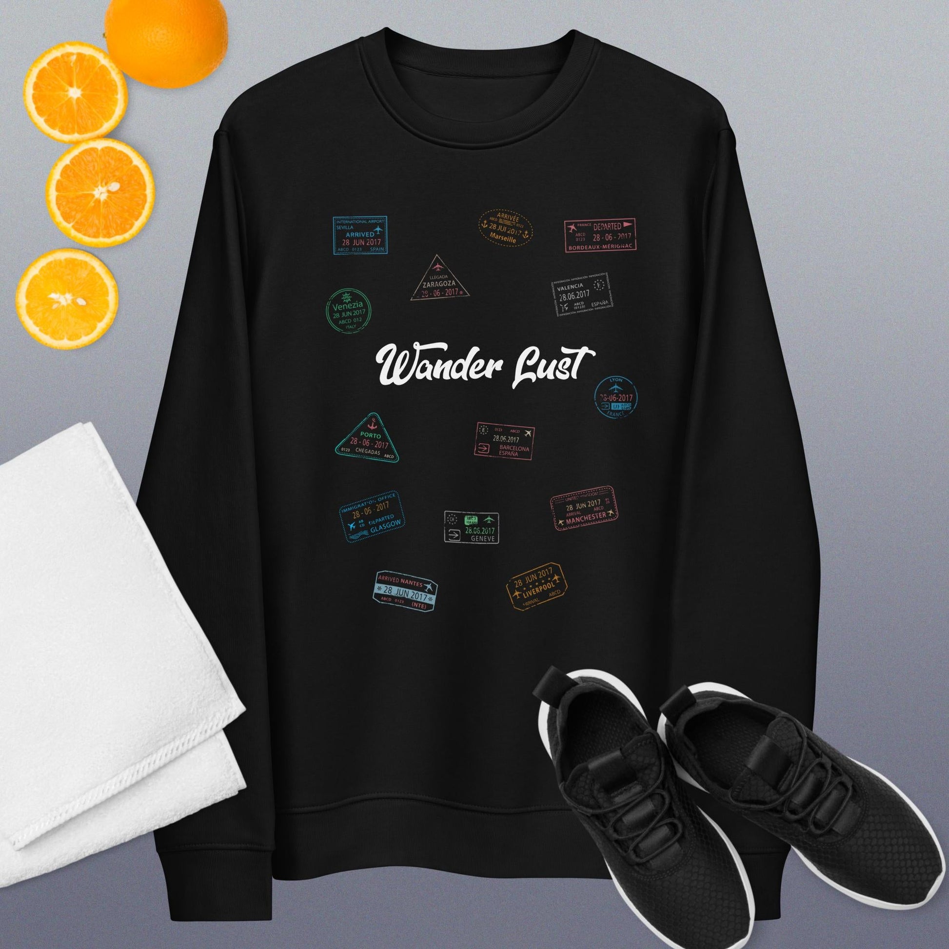 Travel 'Wander Lust' sweatshirt for your vacation style

