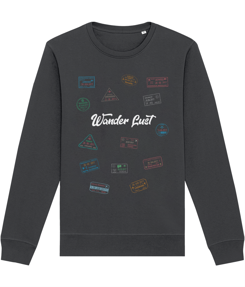 Travel clothes must-have: 'Wander Lust' organic sweatshirt

