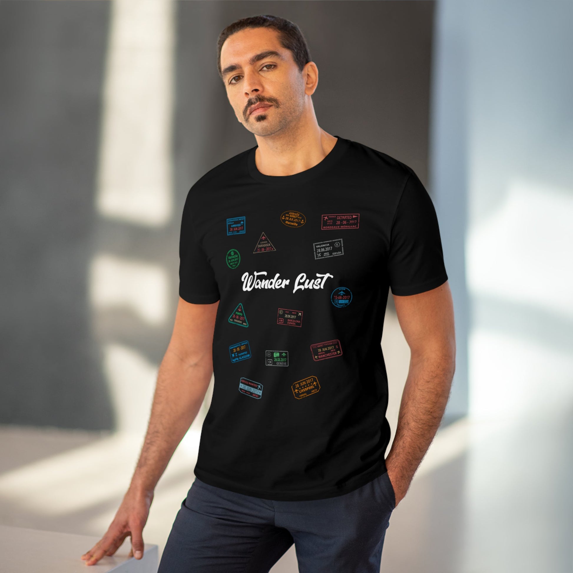 Outdoor tshirt vibe with Travel 'Wander Lust' Organic Cotton T-shirt - Earth Tshirt

