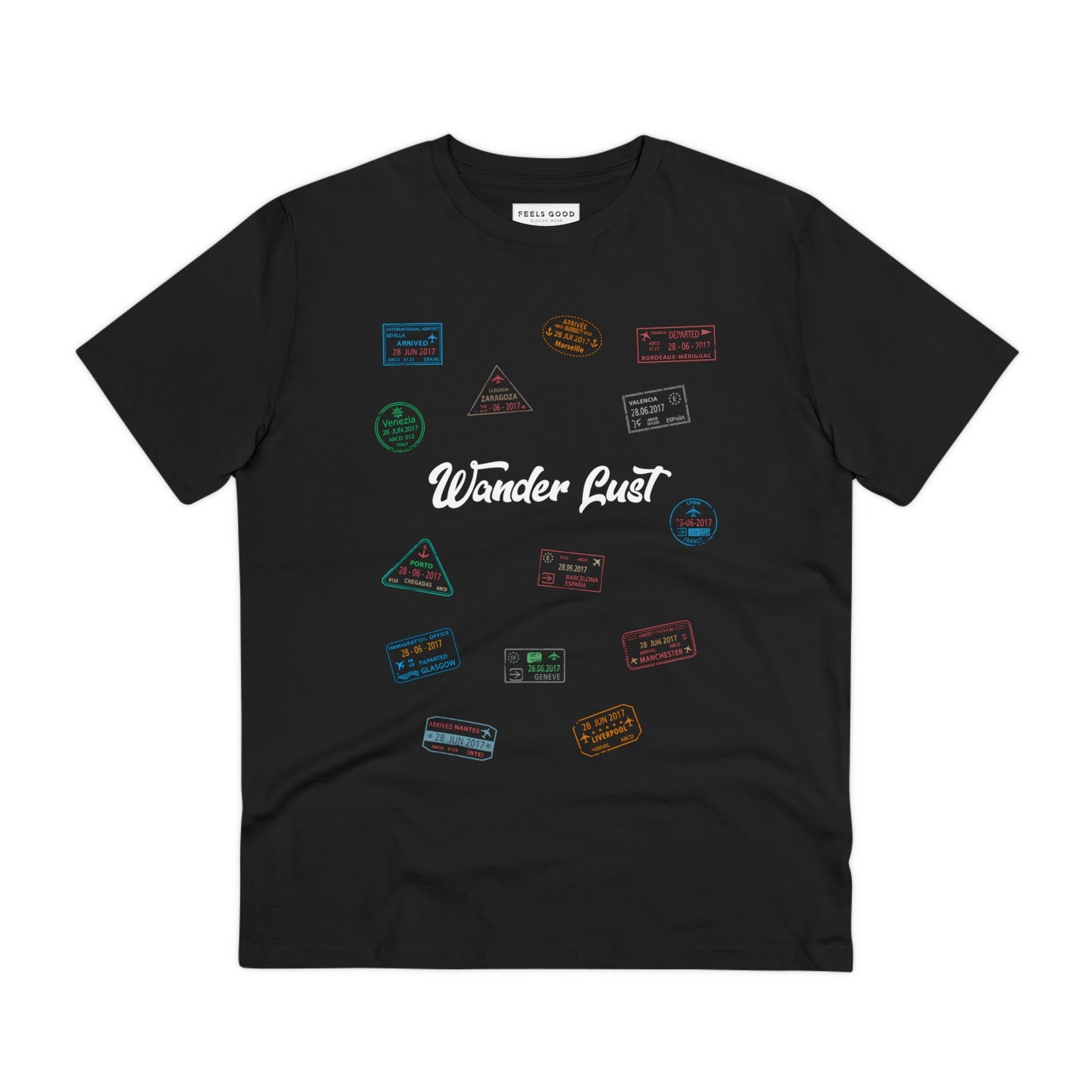 Womens walking t shirts with quotes – Travel 'Wander Lust' Organic Cotton T-shirt - Earth Tshirt

