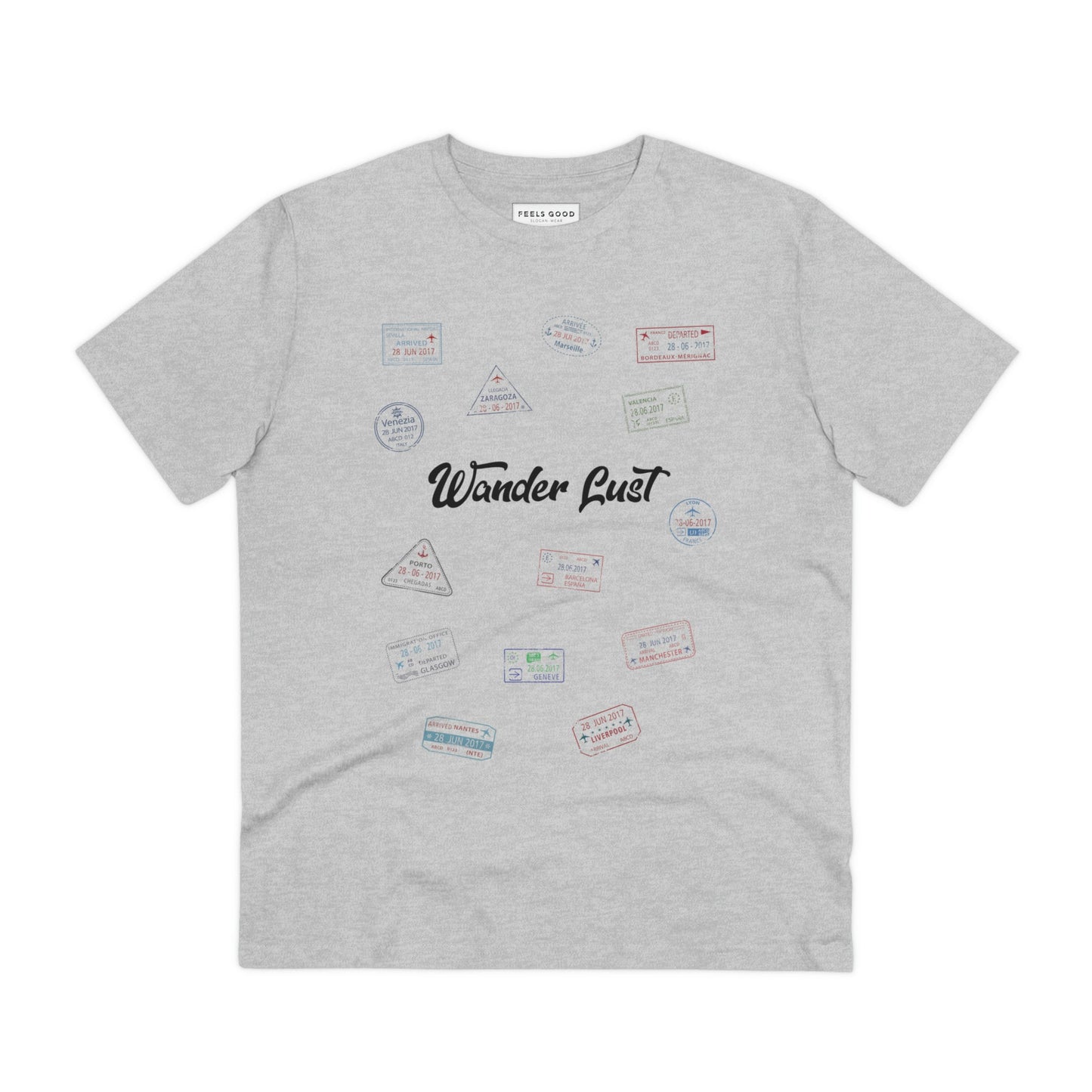 Travel clothing for men with Travel 'Wander Lust' Organic Cotton T-shirt - Earth Tshirt

