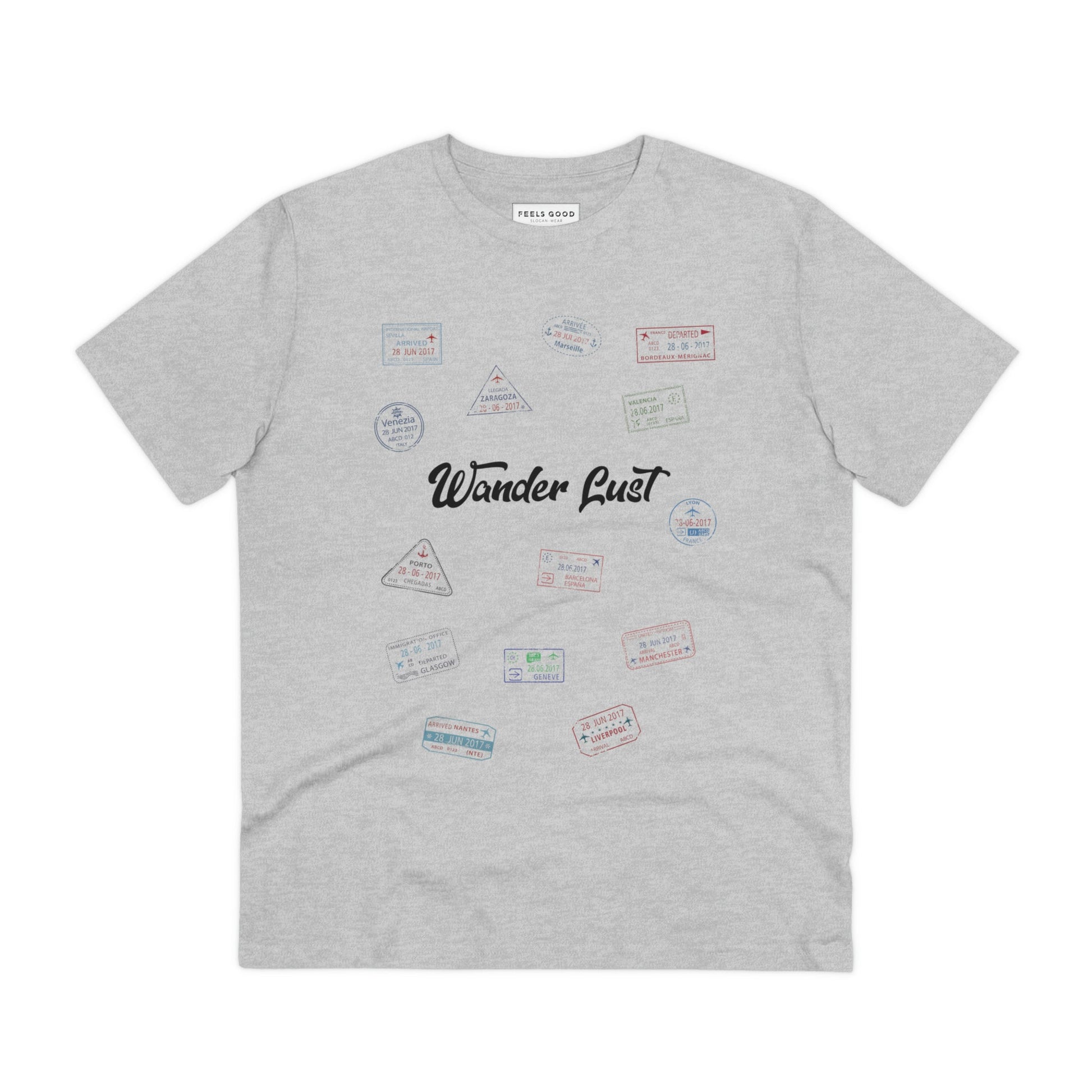 Travel clothing for men with Travel 'Wander Lust' Organic Cotton T-shirt - Earth Tshirt

