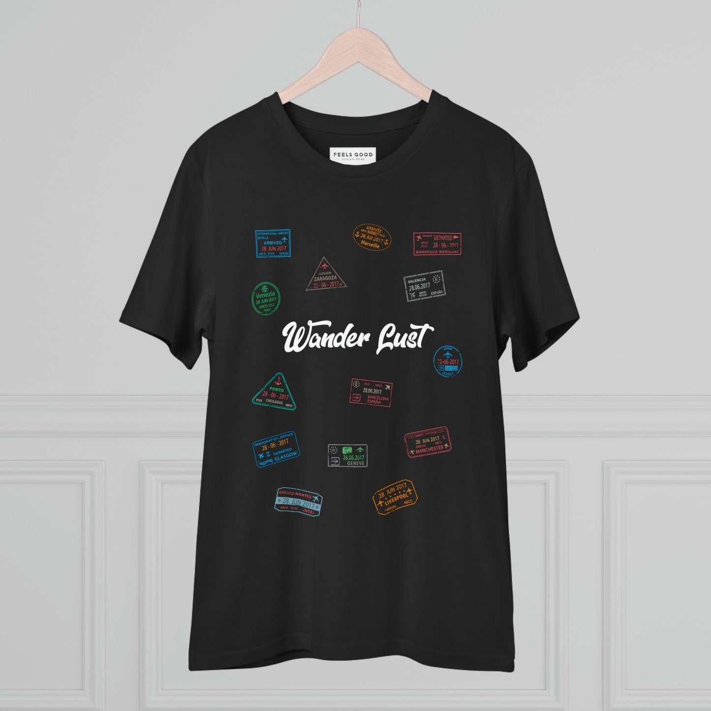 Travel t shirts for women – Travel 'Wander Lust' Organic Cotton T-shirt - Earth Tshirt

