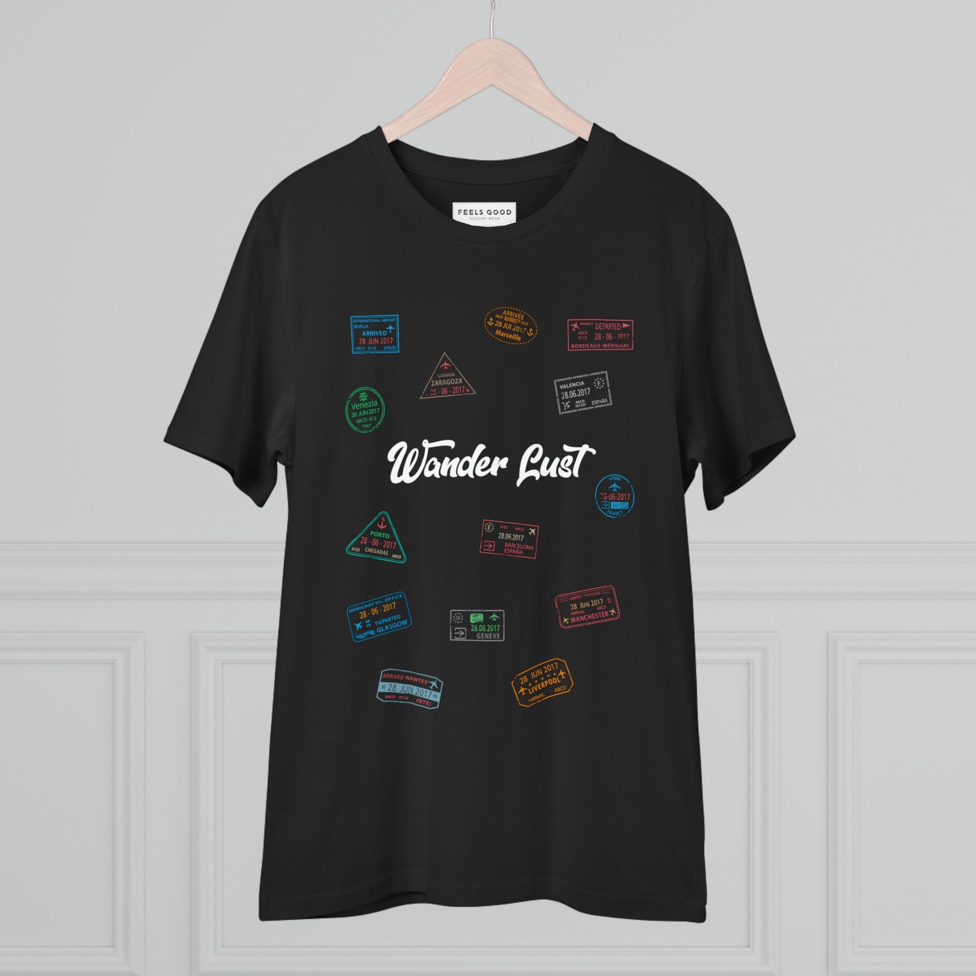 Travel t shirts for women – Travel 'Wander Lust' Organic Cotton T-shirt - Earth Tshirt

