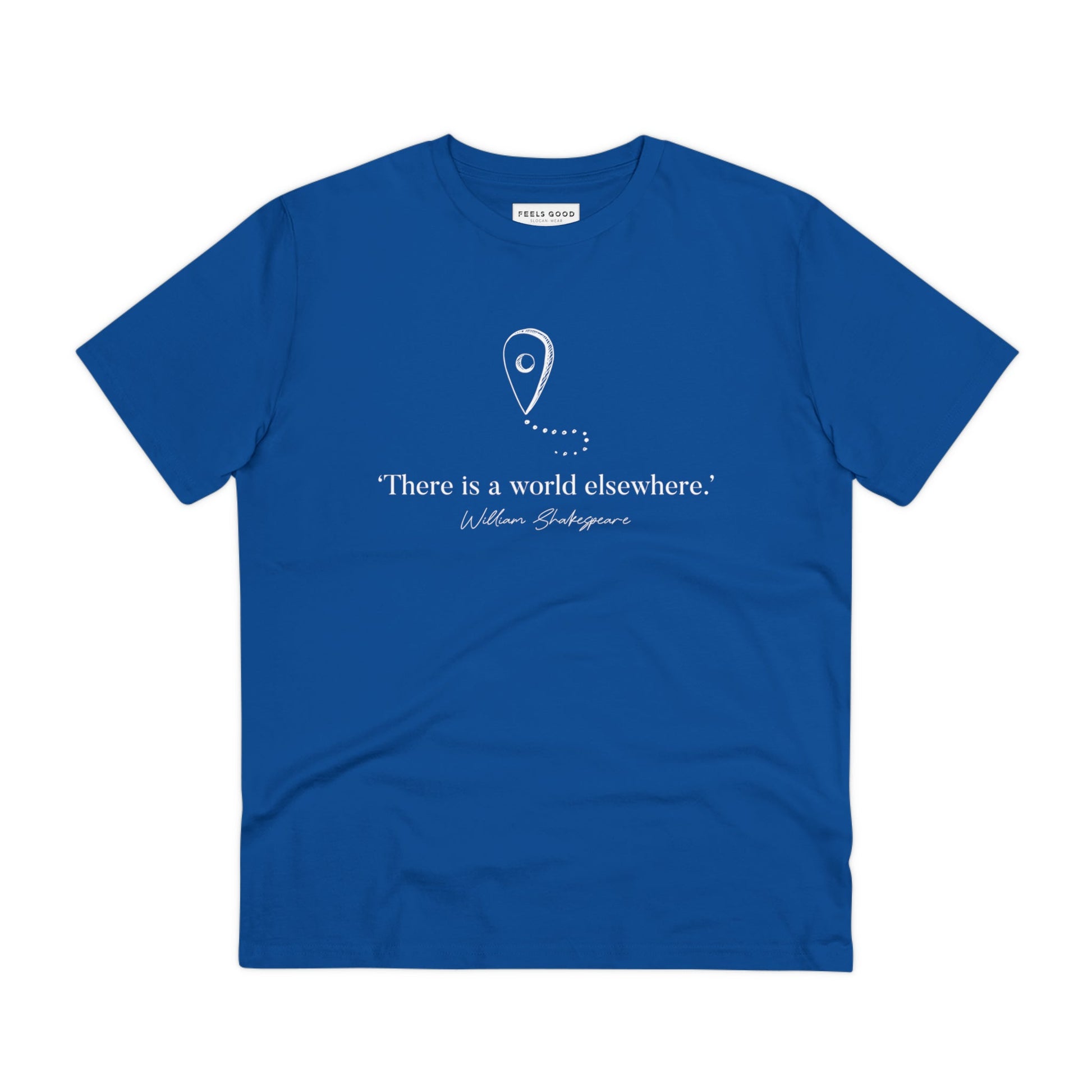 A t shirt nature lovers will adore, the Travel 'World Elsewhere' Shakespeare organic cotton t-shirt, great for hikes.
