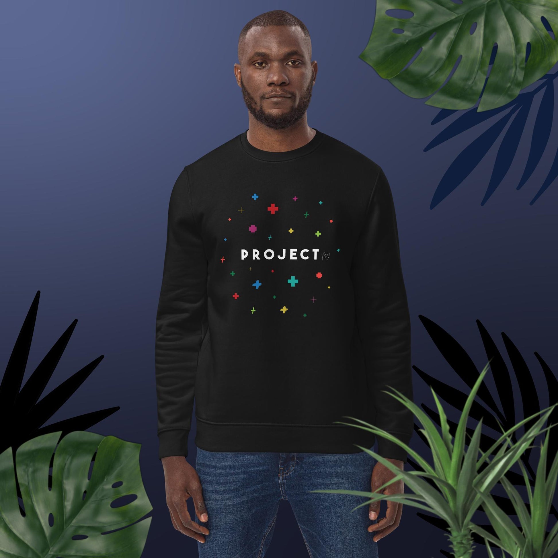 Uplift your vibe with the Contemporary 'Project Positivity' Organic Cotton Sweatshirt

