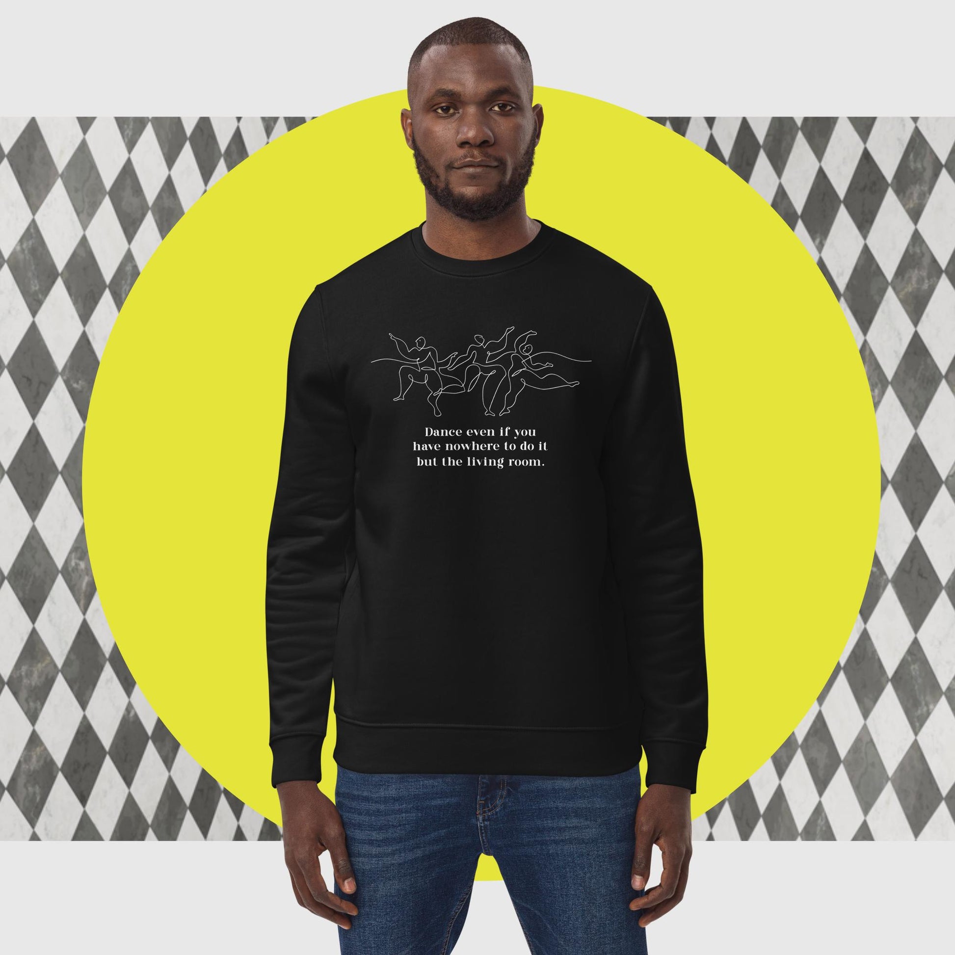 Contemporary 'Dance Always' Organic Cotton Sweatshirt—perfect blend of comfort and charm

