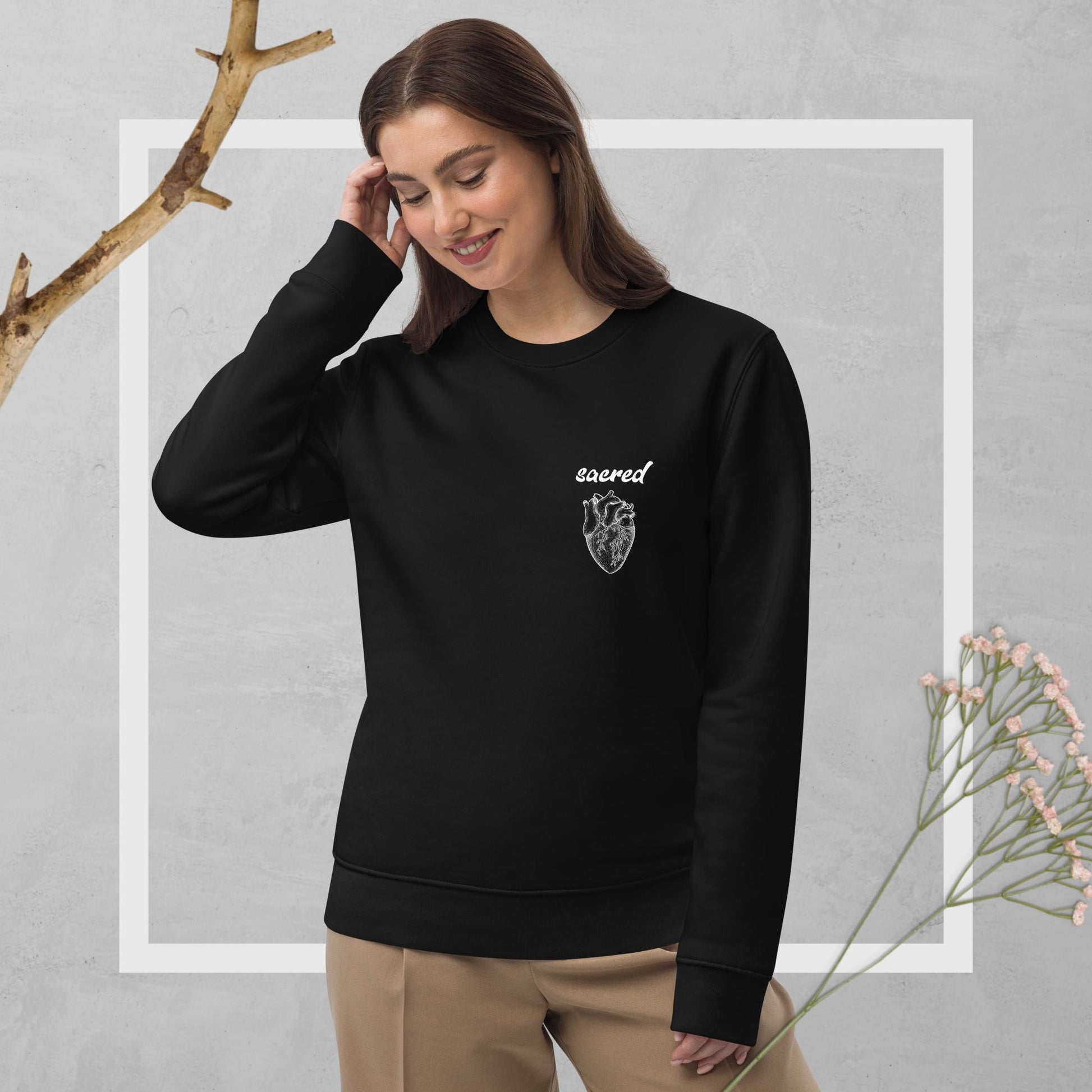 Embrace devotion: 'Sacred Heart' organic cotton comfort.
