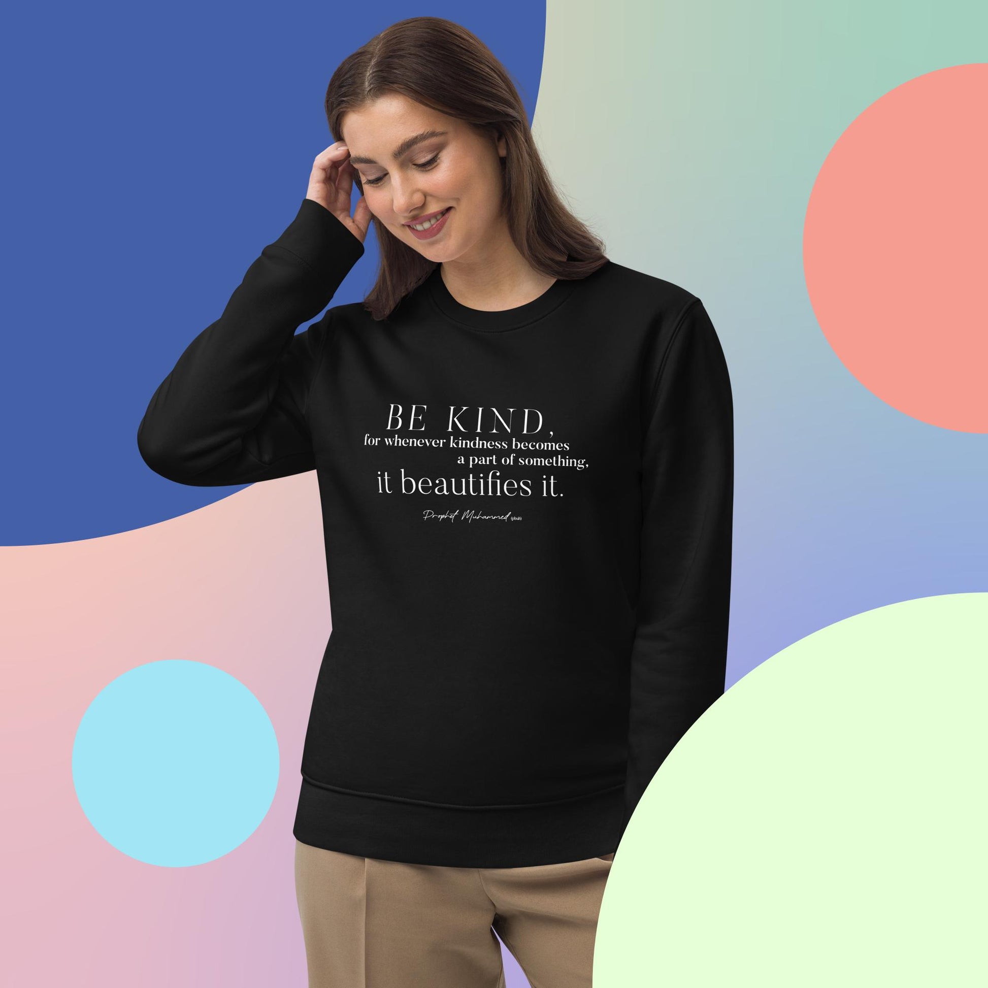 Chic and comfy, Famous Quotes 'Be Kind' Organic Cotton Sweatshirt—a Vivienne Westwood sweatshirt women love.