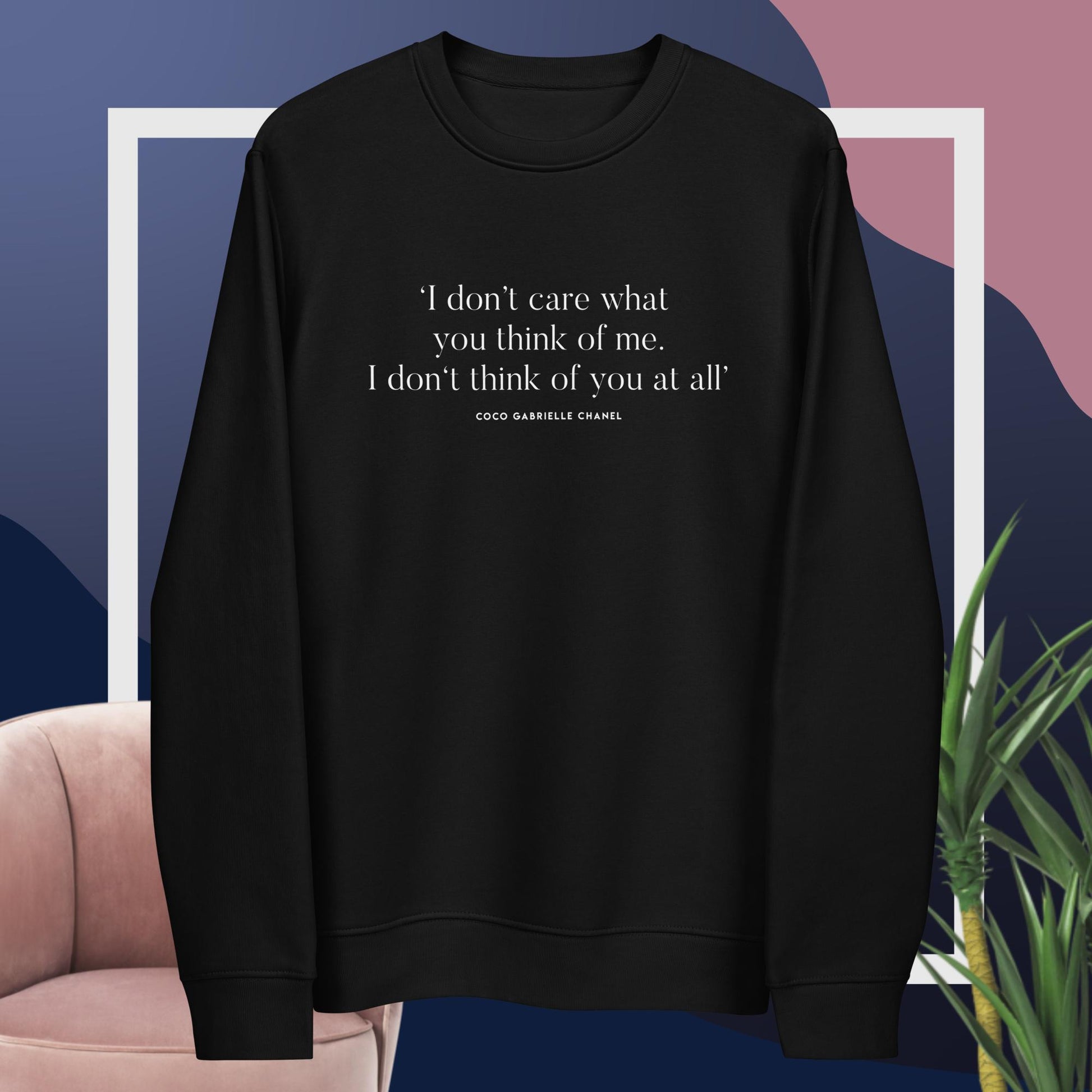 Graphic sweatshirts like Fashion 'Invincible' Coco Chanel Organic Cotton Sweatshirt make a statement

