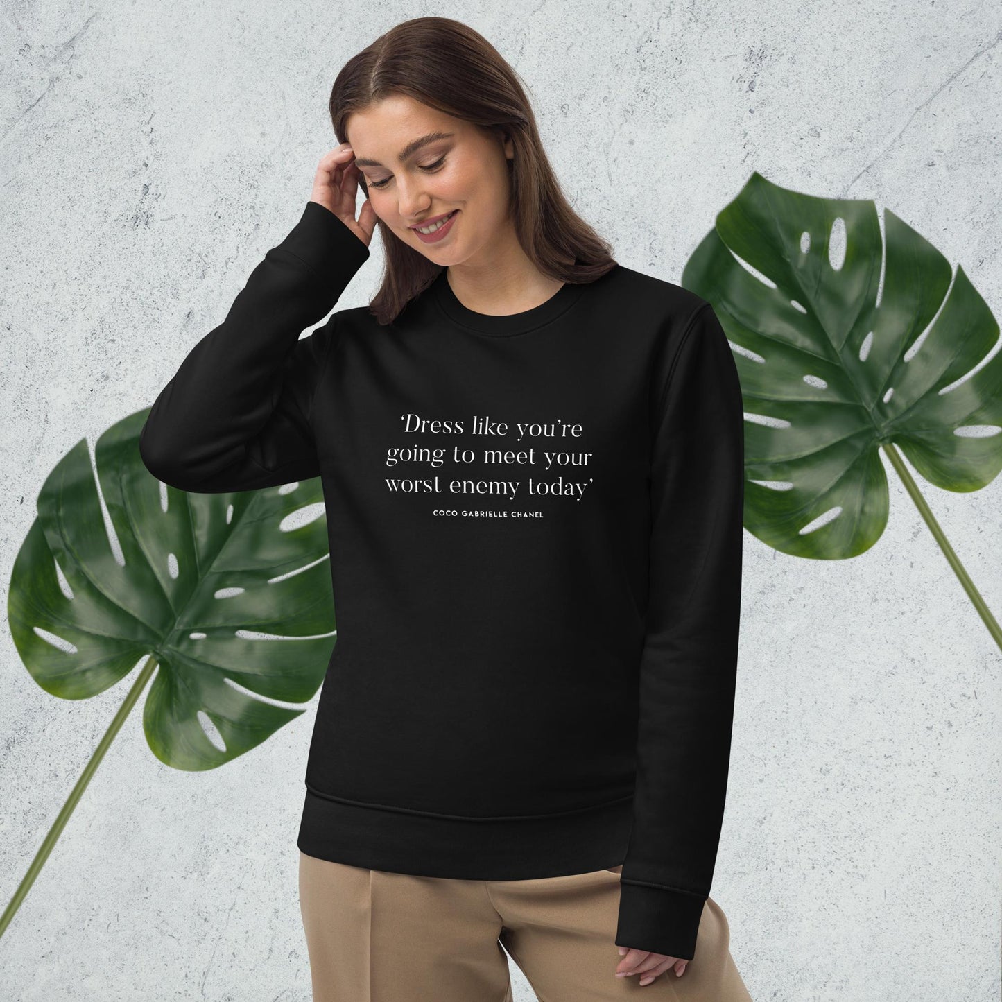 Fashion 'Dress For Your Enemy' Coco Organic Cotton Sweatshirt
