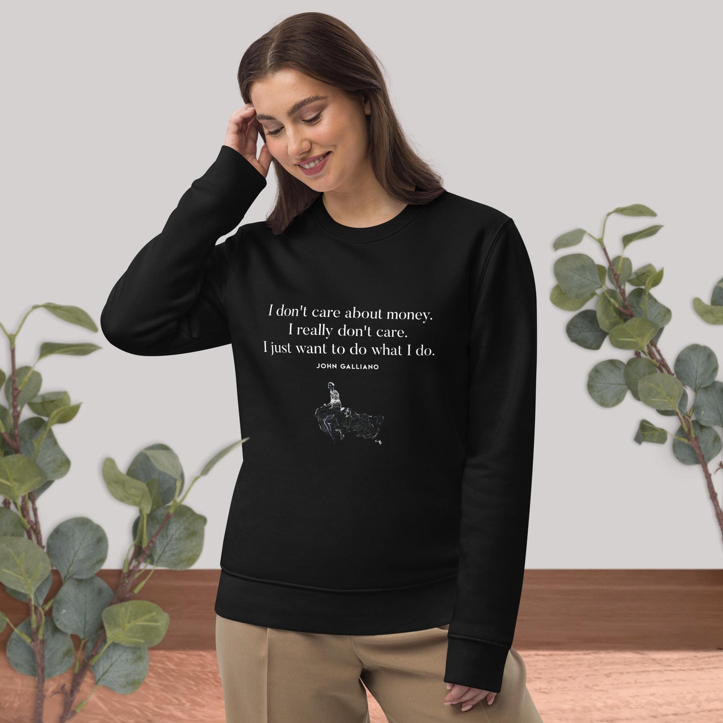 Fashion 'Tunnel Vision' Galliano Organic Cotton Sweatshirt