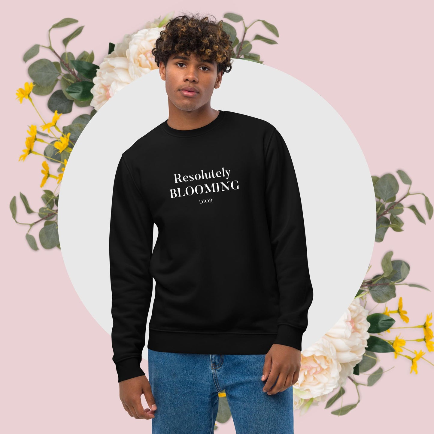 Quotes 'Resolutely Blooming' Dior Organic Cotton Sweatshirt