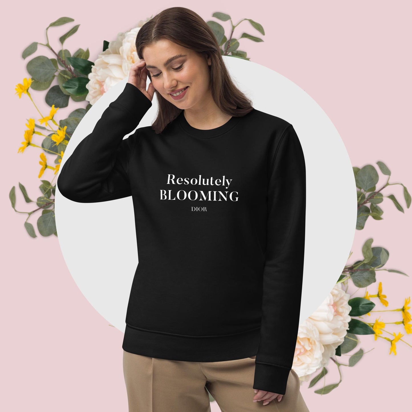 Quotes 'Resolutely Blooming' Dior Organic Cotton Sweatshirt