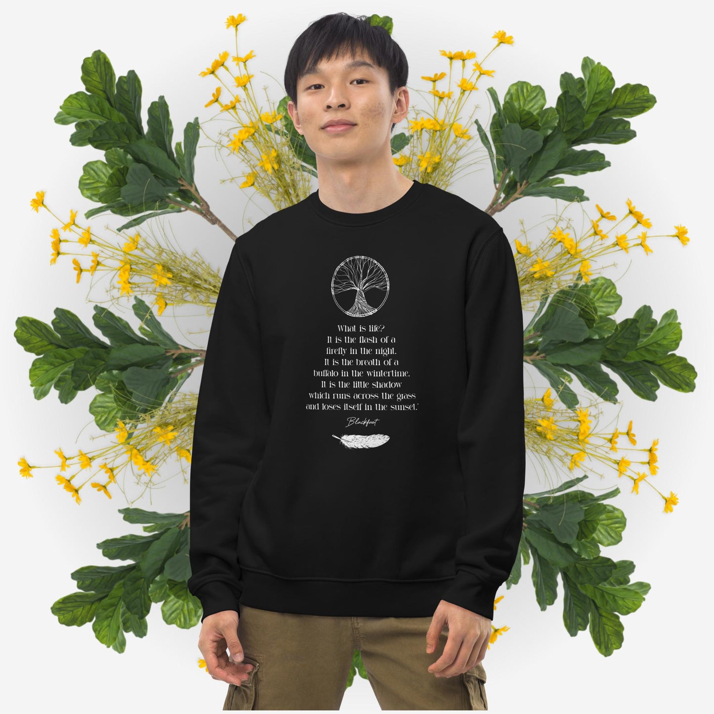 Urban 'Native American Poem' Organic Cotton Sweatshirt