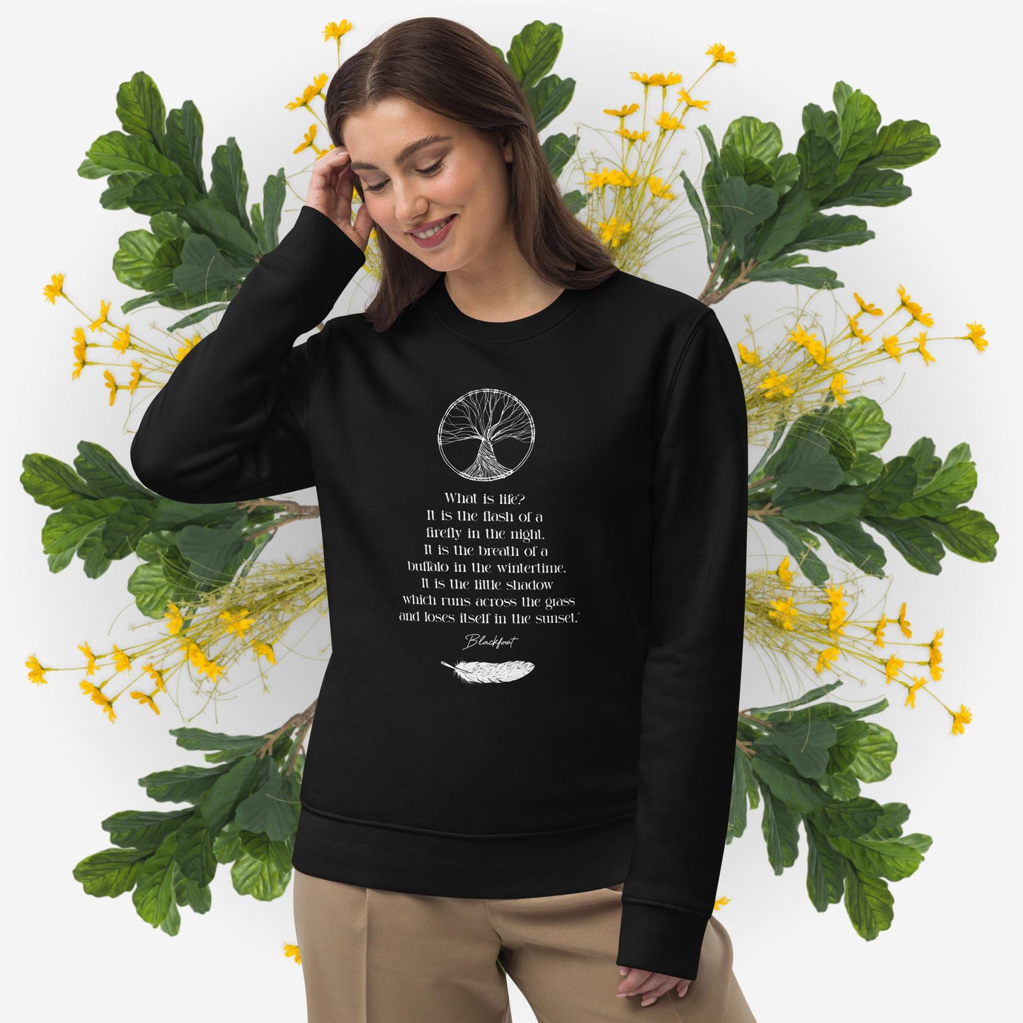 Urban 'Native American Poem' Organic Cotton Sweatshirt