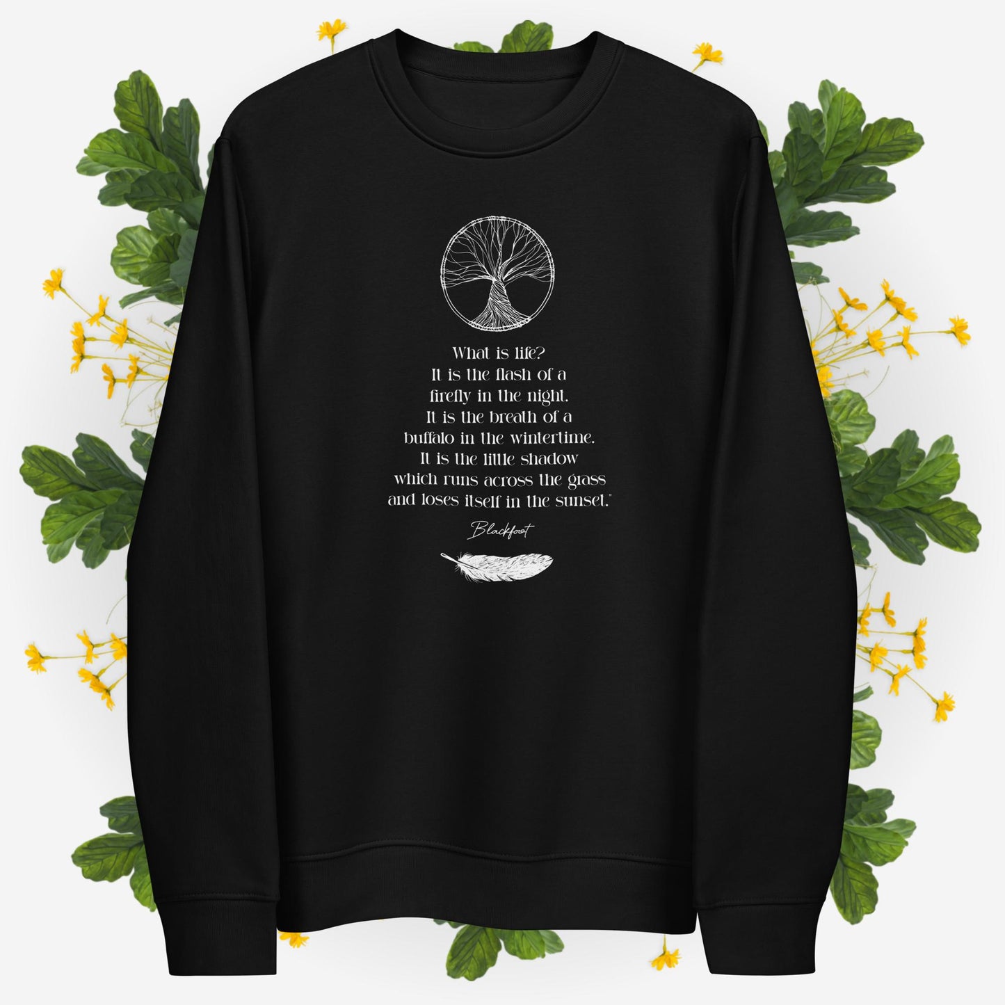Urban 'Native American Poem' Organic Cotton Sweatshirt