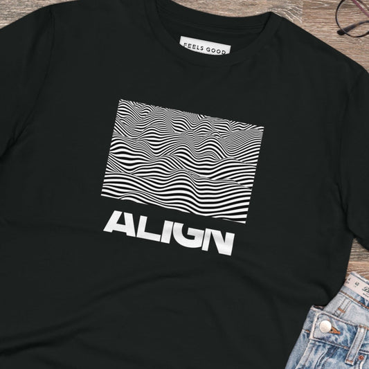 Best selling urban tee: 'Align' organic cotton for good vibes.
