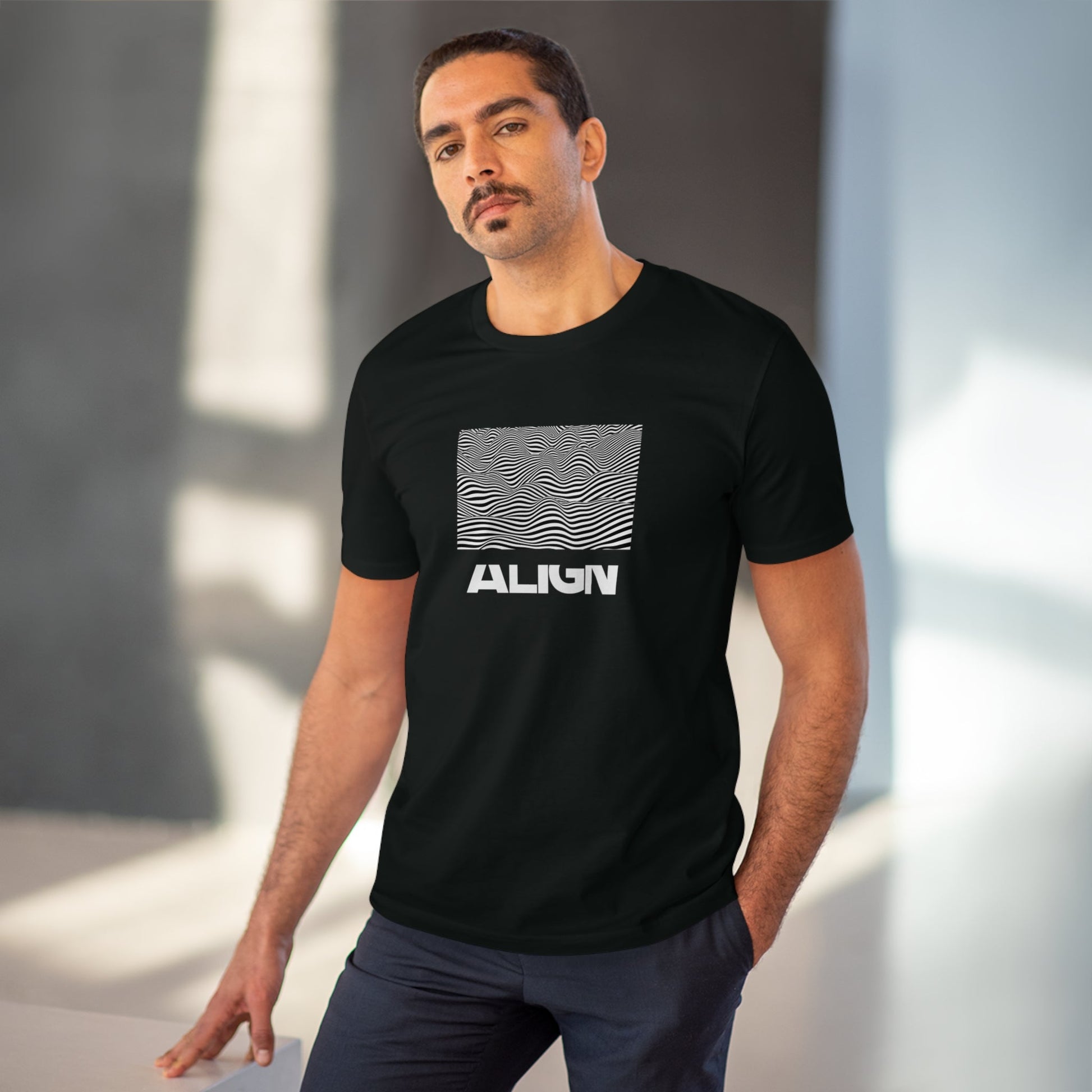 Top t-shirt: Urban 'Align' organic cotton for positive thinking.
