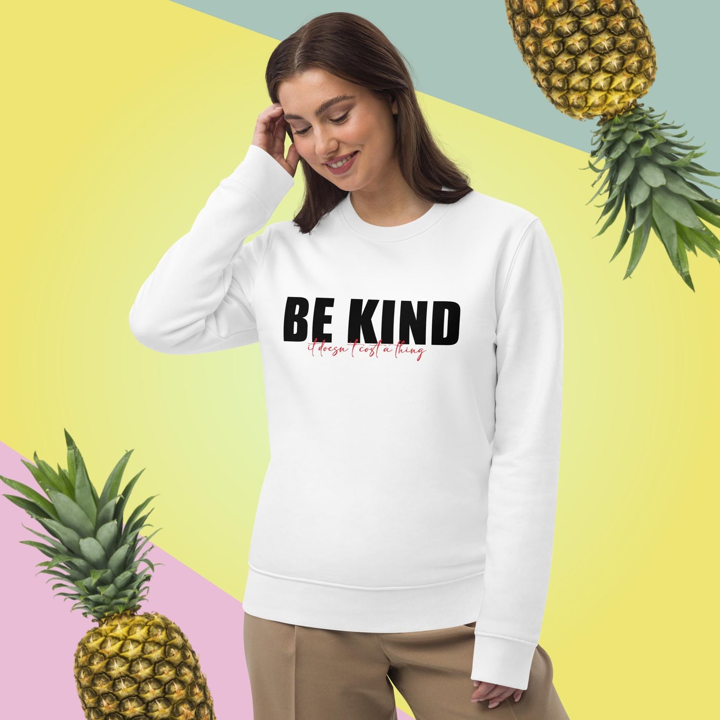 Urban 'Be Kind, It's Free' Organic Cotton Sweatshirt - Eco Sweatshirt