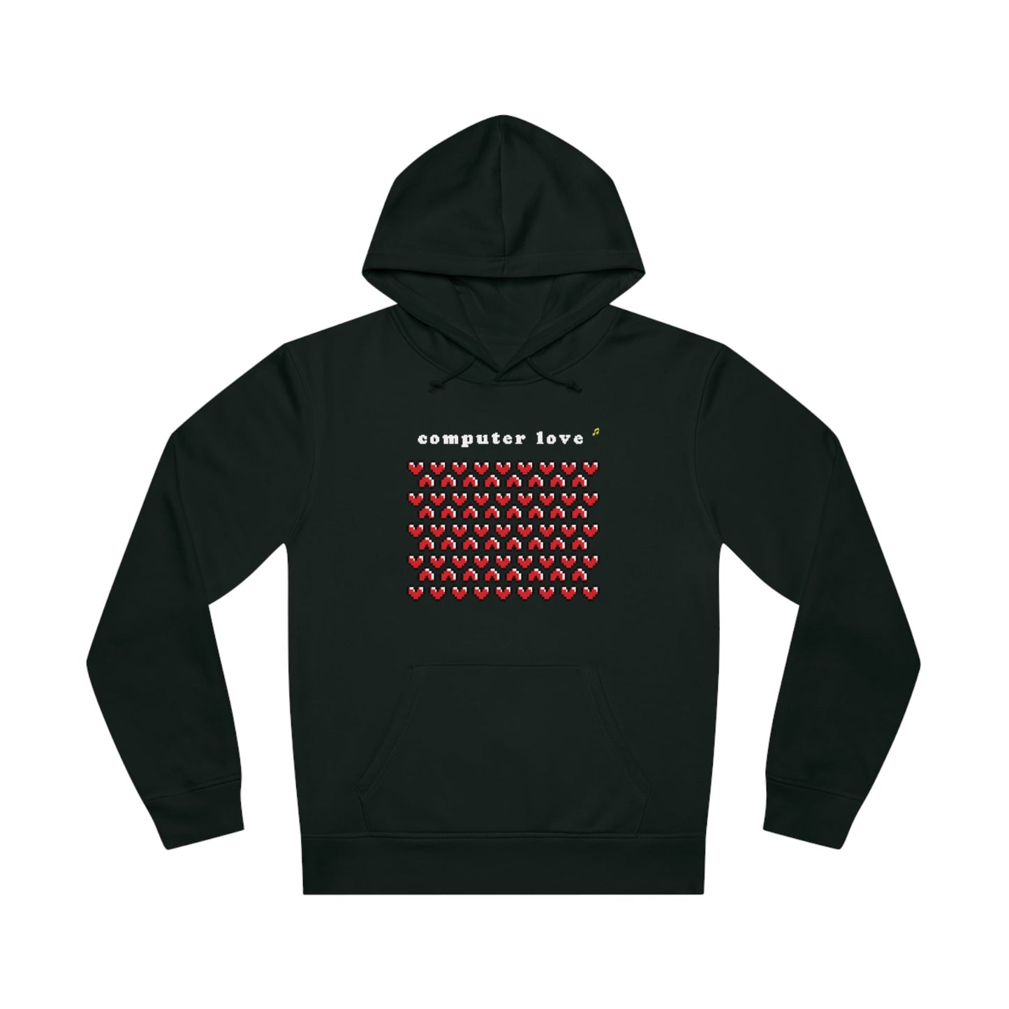 Urban 'Computer Love' Organic Cotton Hoodie – graphic hoodies for digital lovers

