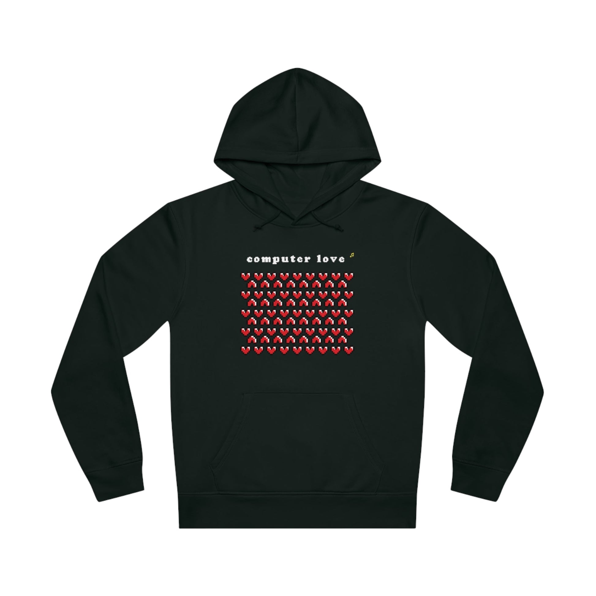 Urban 'Computer Love' Organic Cotton Hoodie – graphic hoodies for digital lovers

