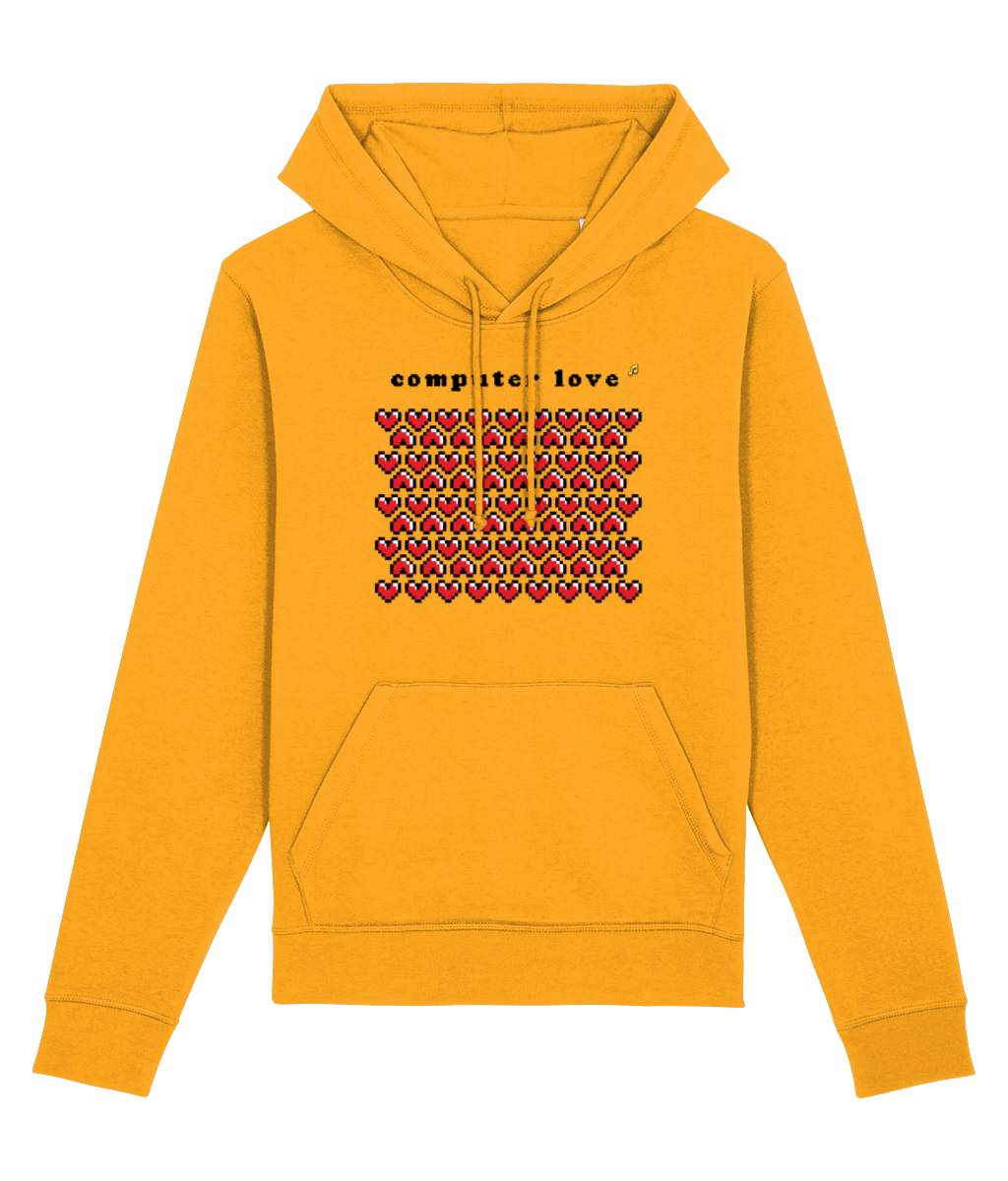 Urban 'Computer Love' Organic Cotton Hoodie – music band hoodies with retro charm

