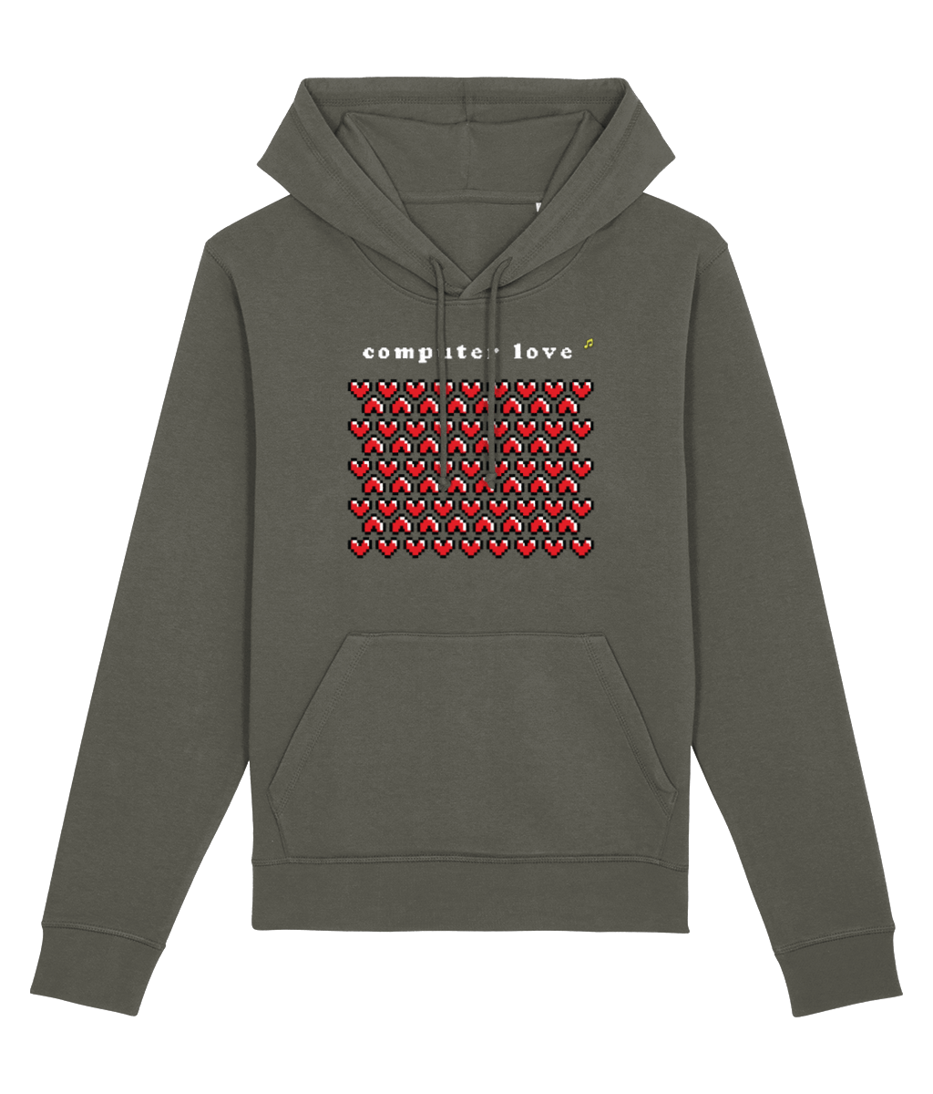 Urban 'Computer Love' Organic Cotton Hoodie – best streetwear hoodie with bold print

