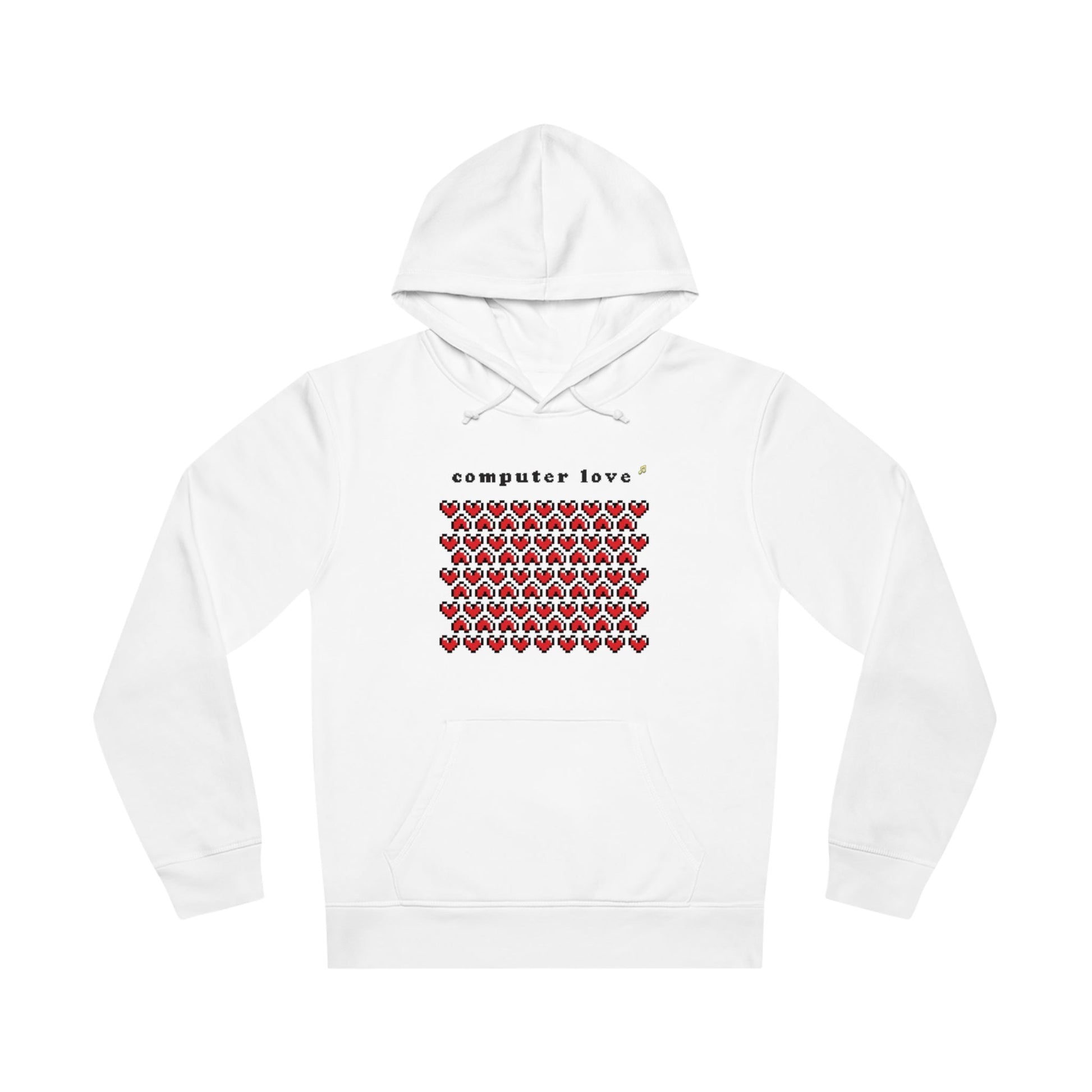 Urban 'Computer Love' Organic Cotton Hoodie – band hoodies for men with unique flair

