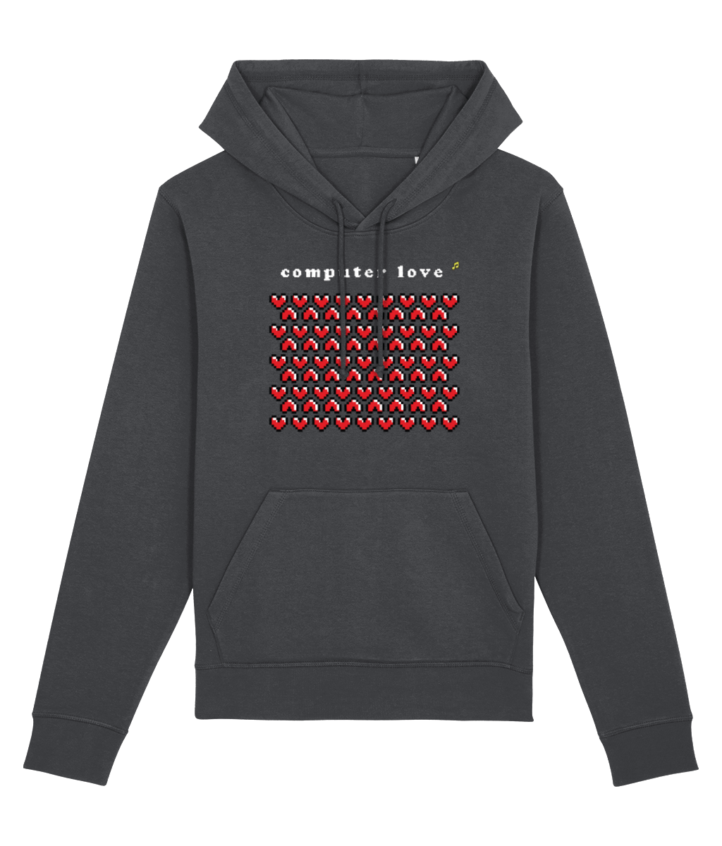 Urban 'Computer Love' Organic Cotton Hoodie – urban hoodie inspired by funk & soul

