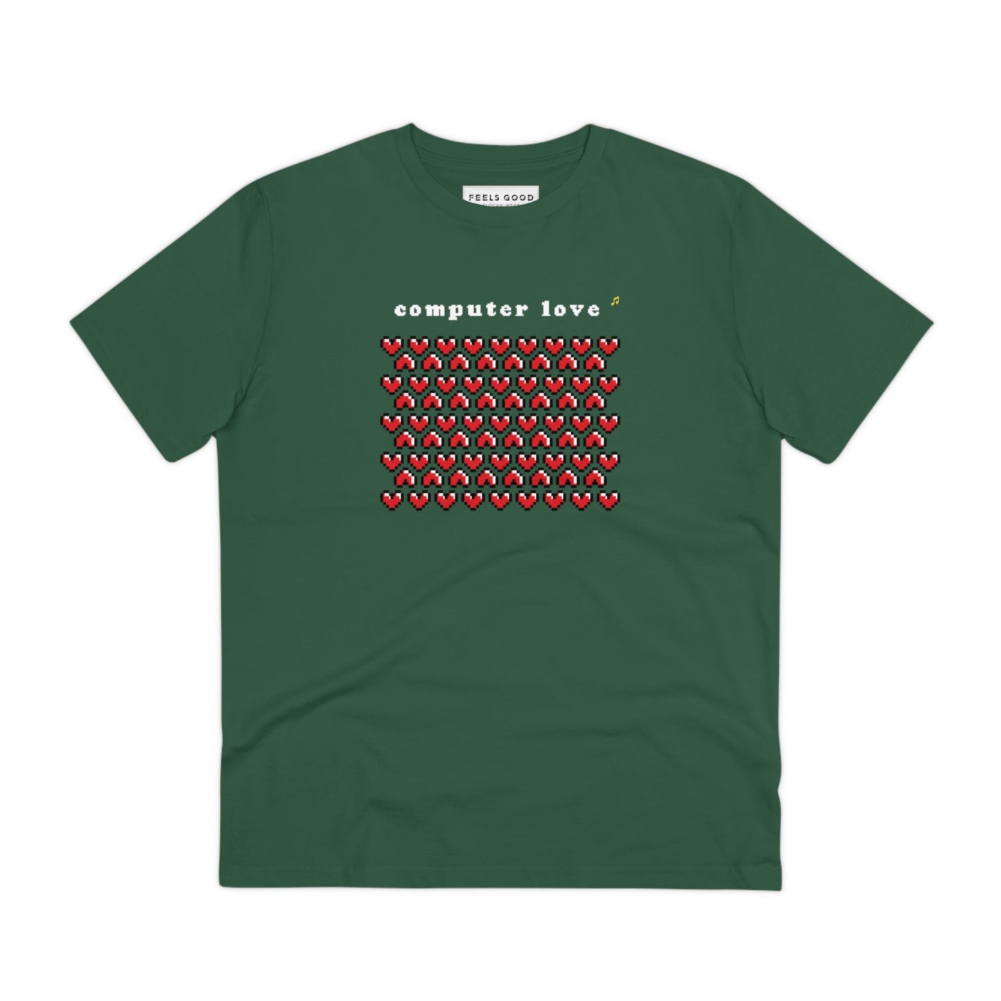 Urban 'Computer Love' Organic Cotton T-shirt, the perfect tee for music and streetwear fans.

