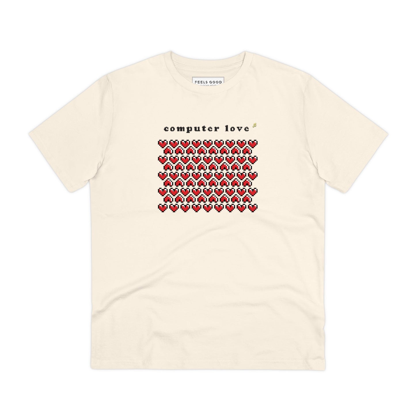 Music t-shirt fans will appreciate the Urban 'Computer Love' Organic Cotton T-shirt.

