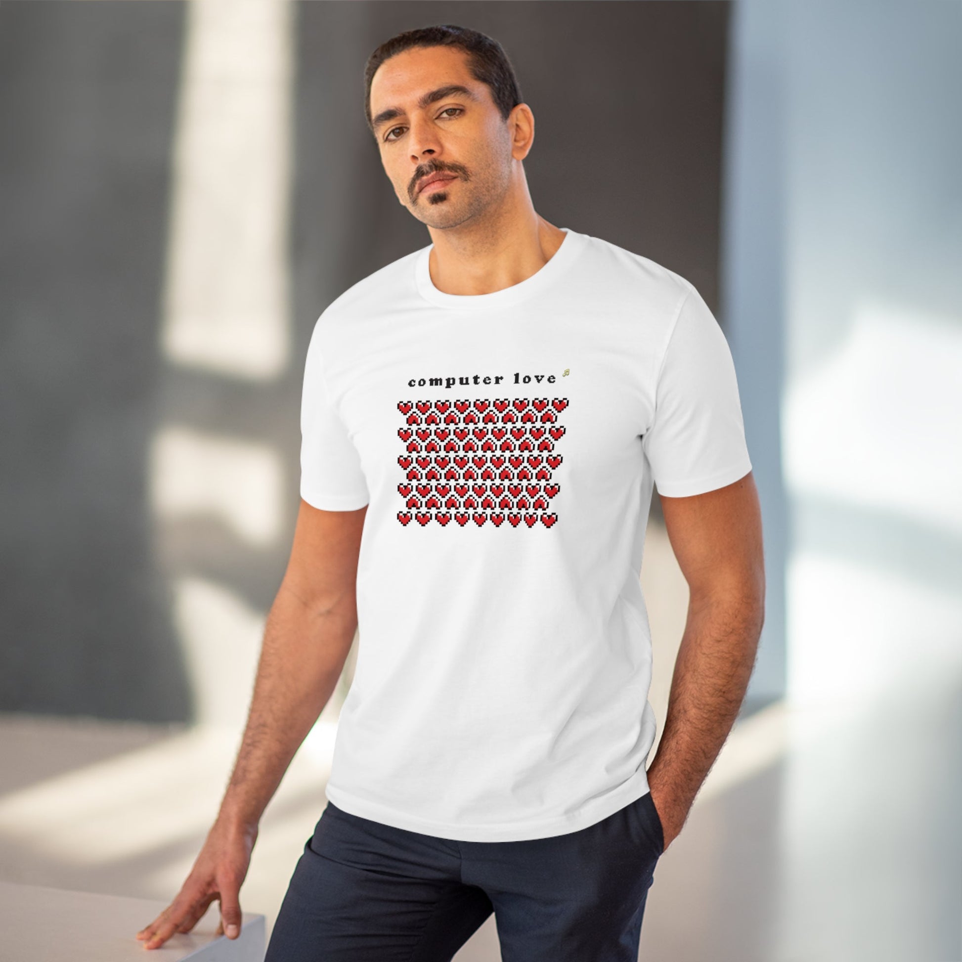 Vintage band t-shirts meet modern streetwear with the Urban 'Computer Love' t-shirt.

