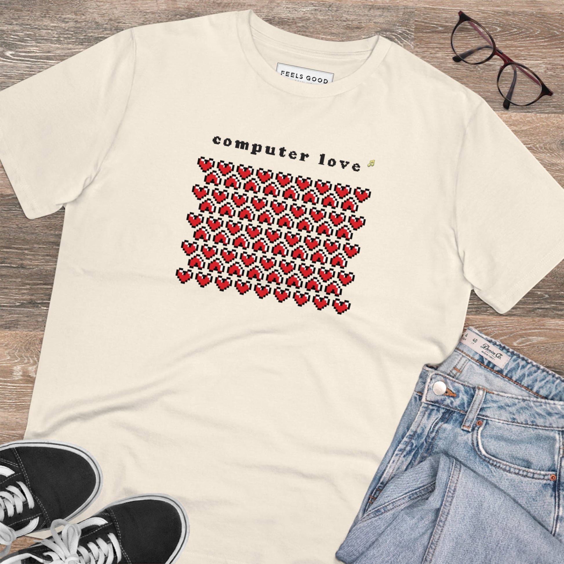 Urban 'Computer Love' t-shirt, perfect for fans of band tees and hip hop streetwear.

