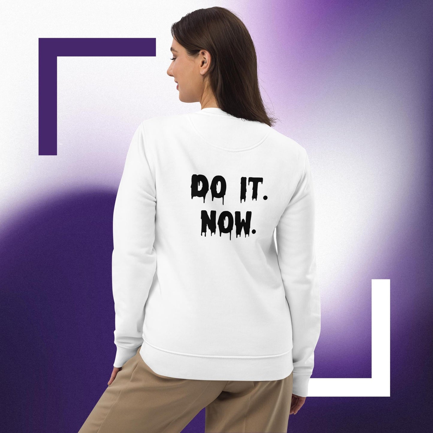 Organic Cotton Sweatshirt with spiritual energy, perfect for modern positive fashion.

