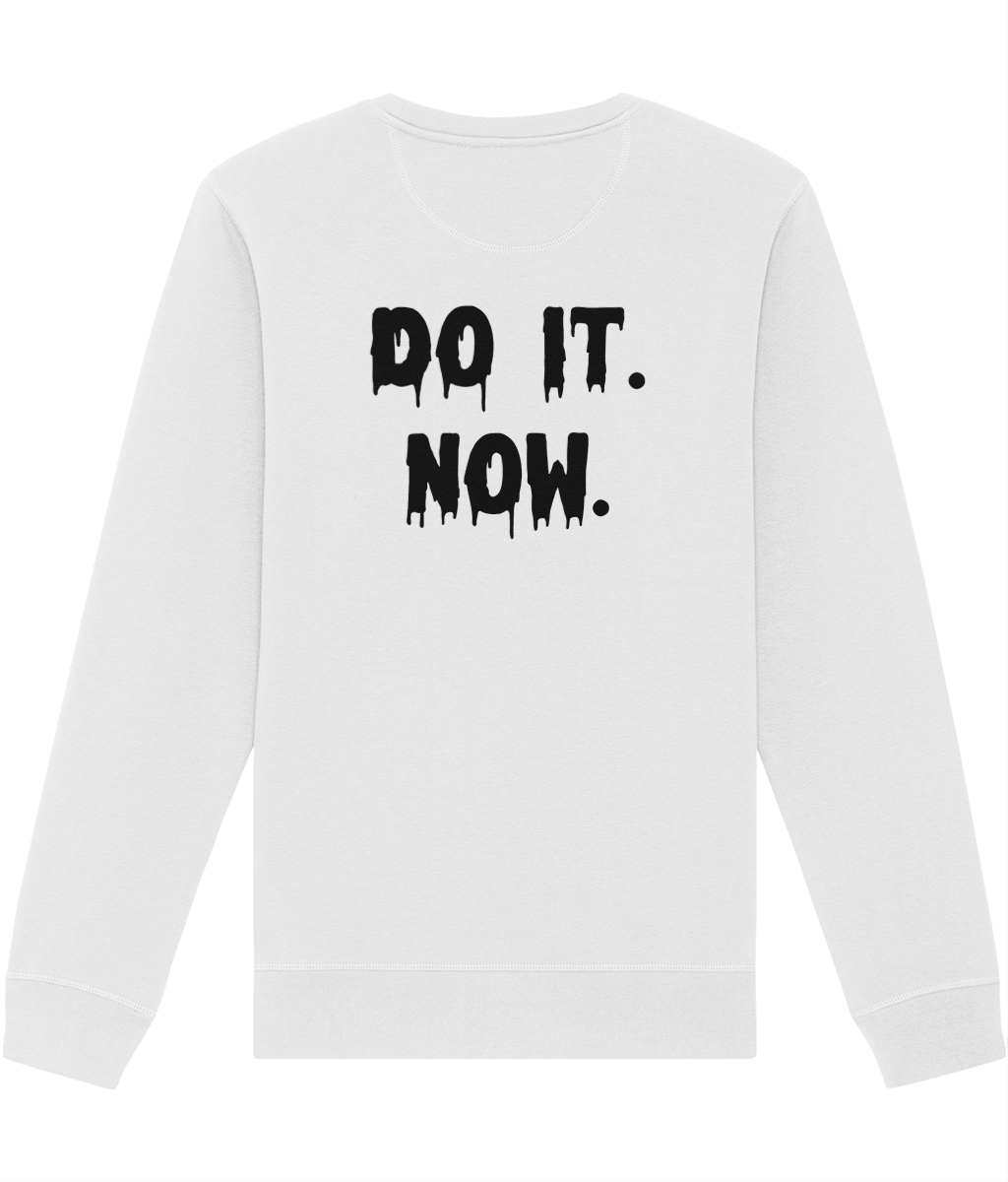 Urban 'Do it Now' Sweatshirt combining bookish charm and a positive mindset.

