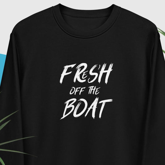 Urban 'Fresh Off The Boat' Sweatshirt for Book Lovers and Cozy Days


