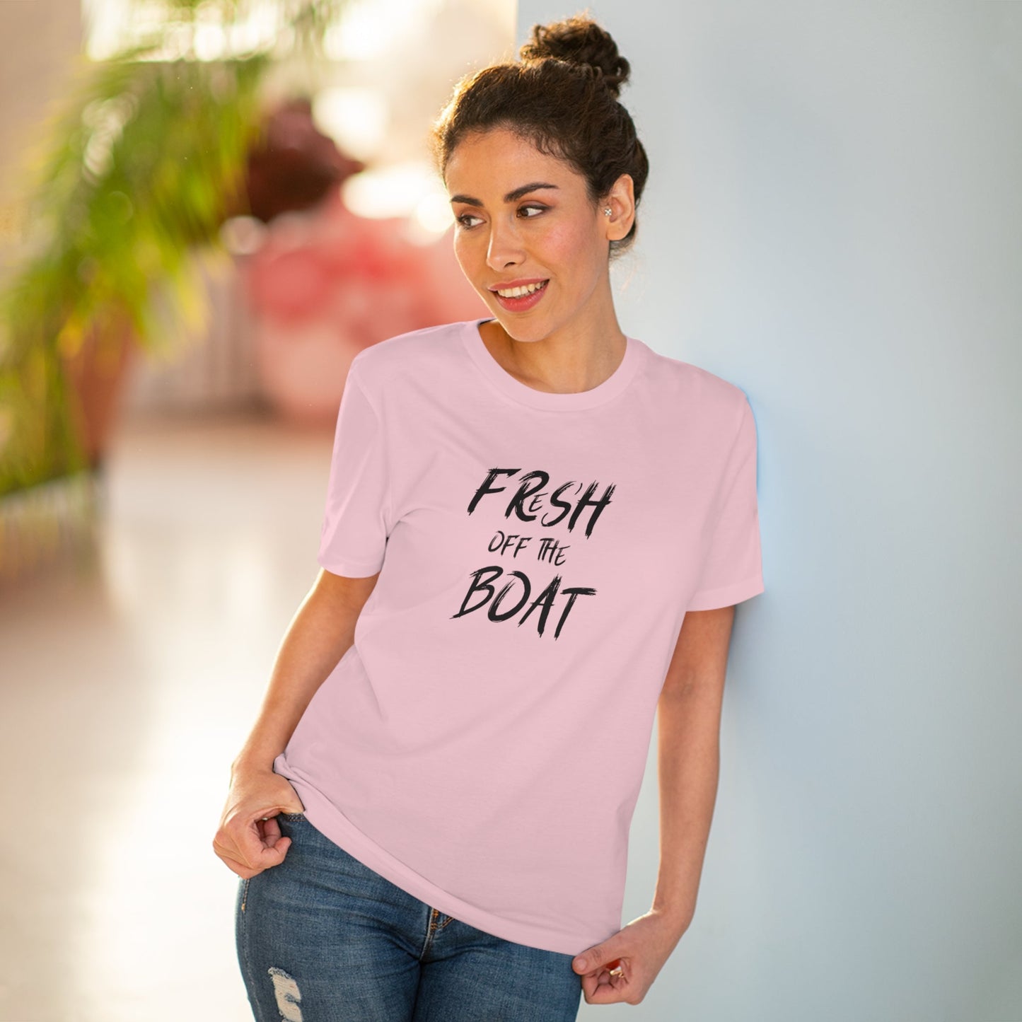 Urban 'Fresh Off The Boat' Organic Cotton T-shirt – bold look with a positive message

