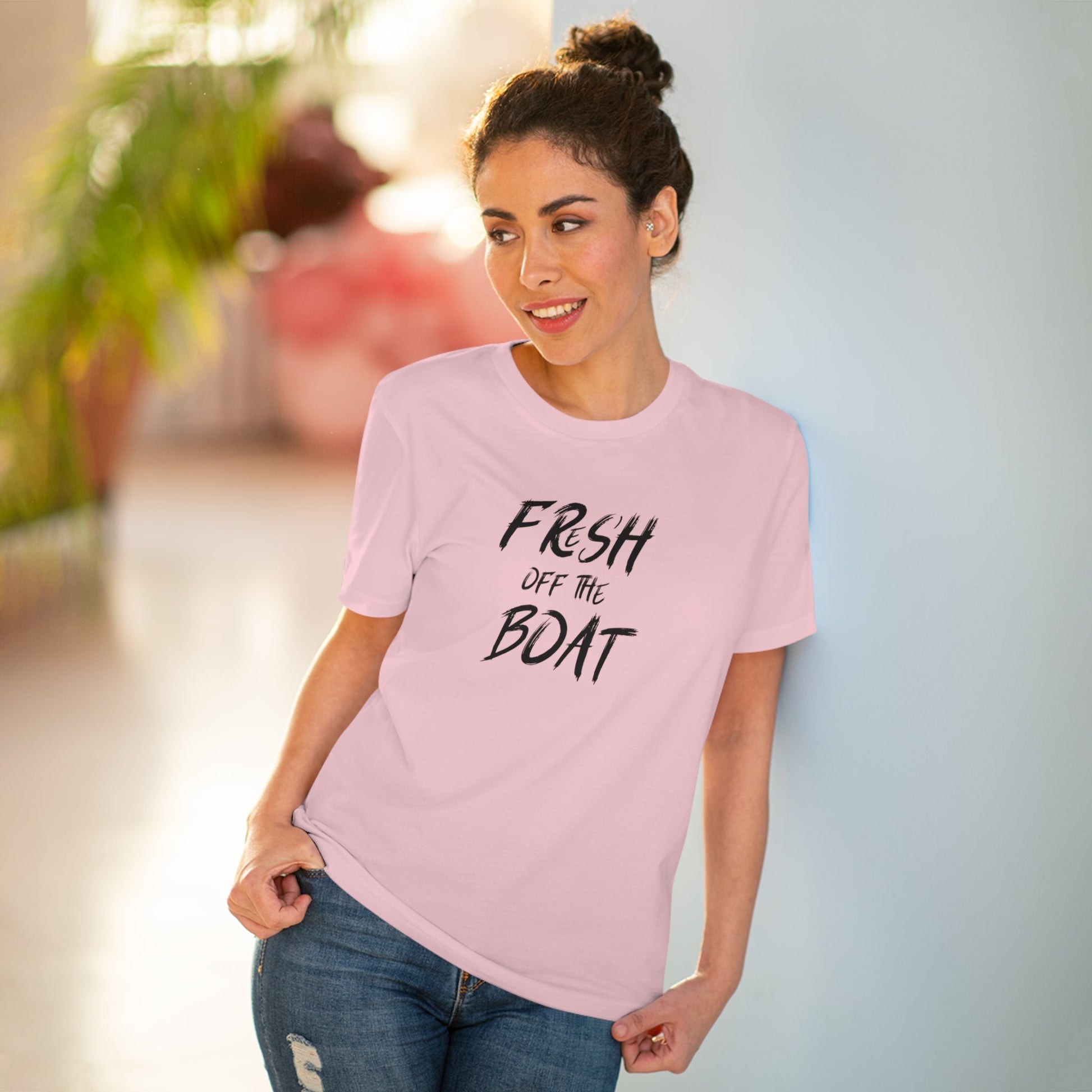 Urban 'Fresh Off The Boat' Organic Cotton T-shirt – bold look with a positive message

