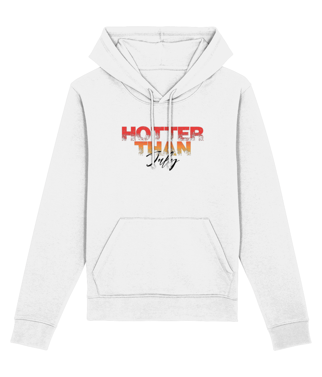 Fashion-forward hoodie with ‘Hotter Than July’ graphic print