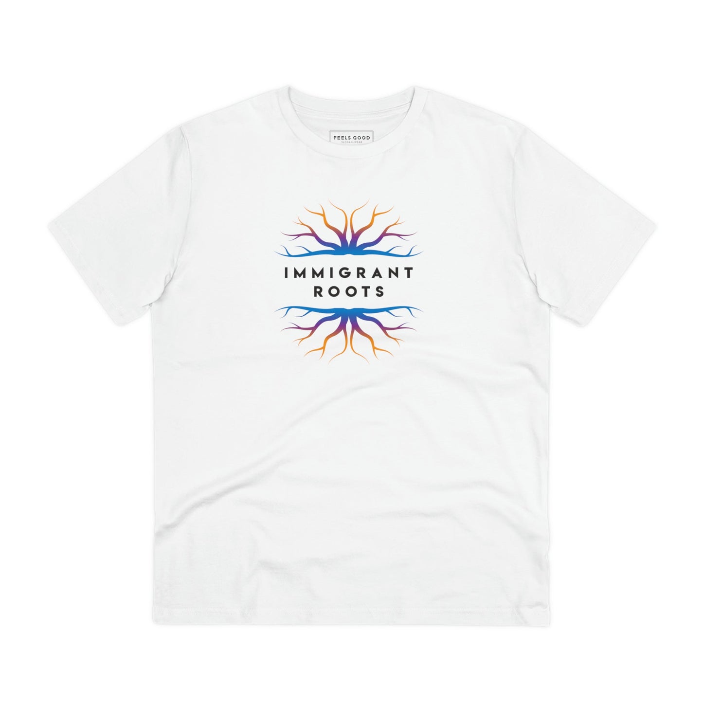 Comfortable best t-shirt: 'Immigrant Roots' cotton shirt.
