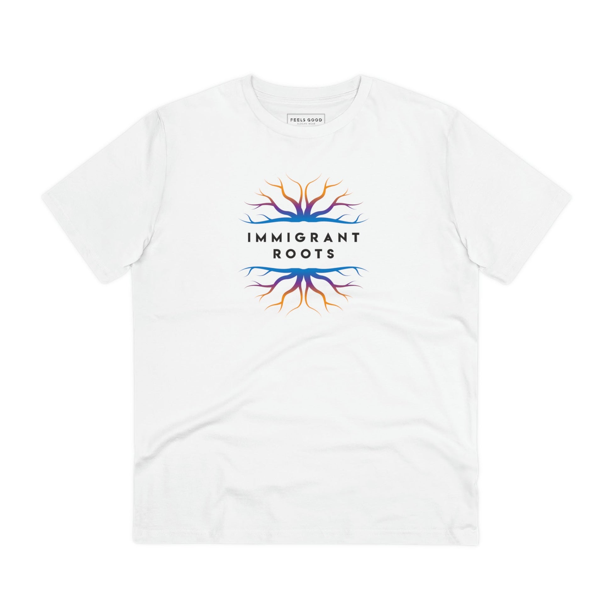 Comfortable best t-shirt: 'Immigrant Roots' cotton shirt.
