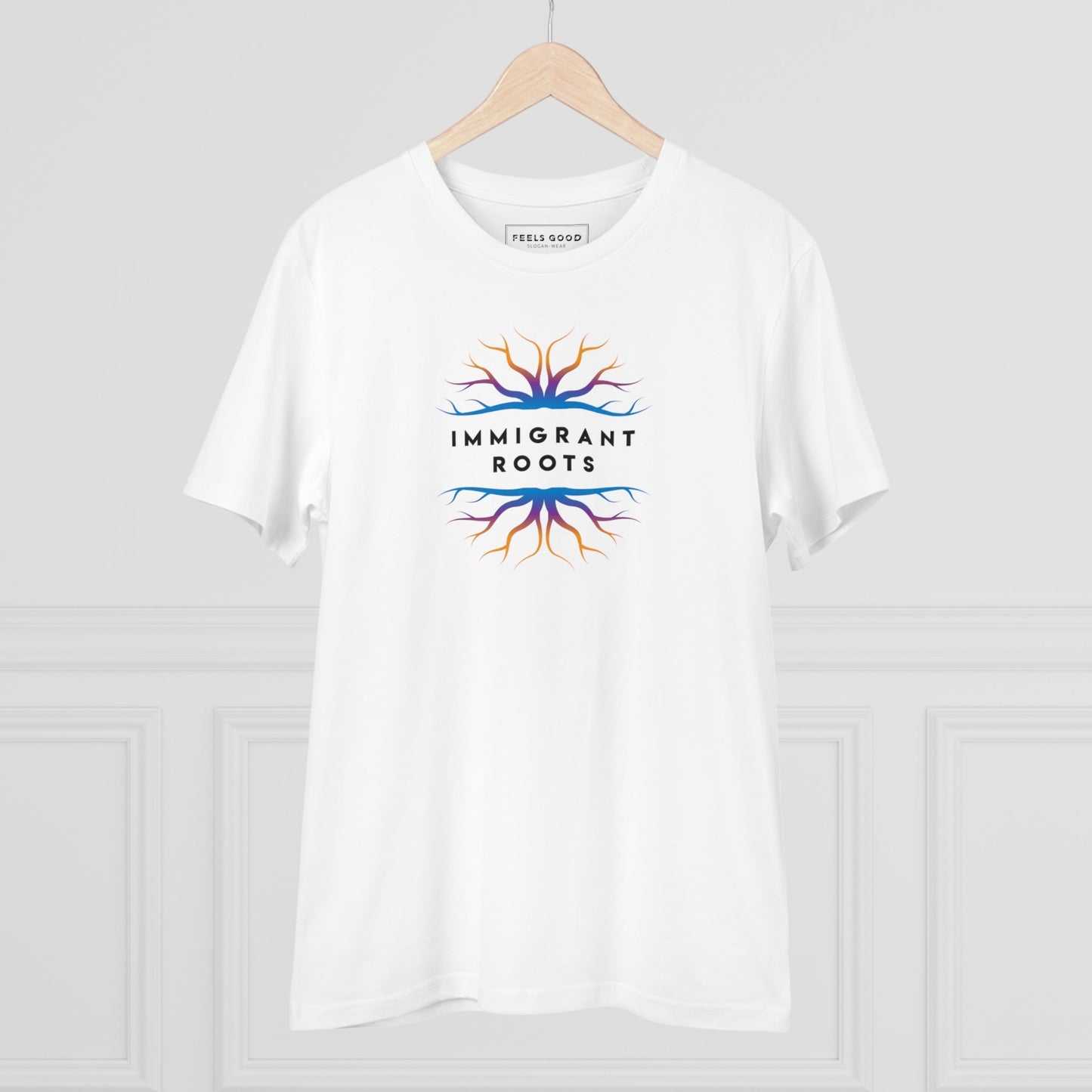 Graphic best t-shirt: Urban 'Immigrant Roots' organic.
